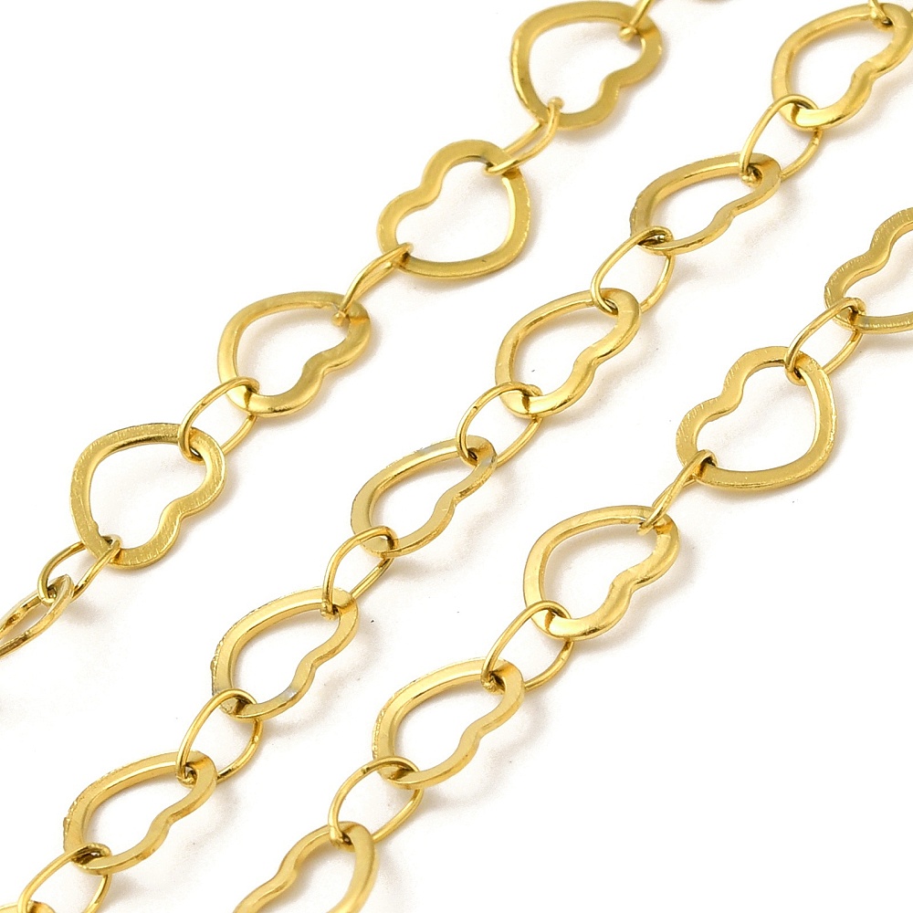 Gold Interlinked Heart Chain