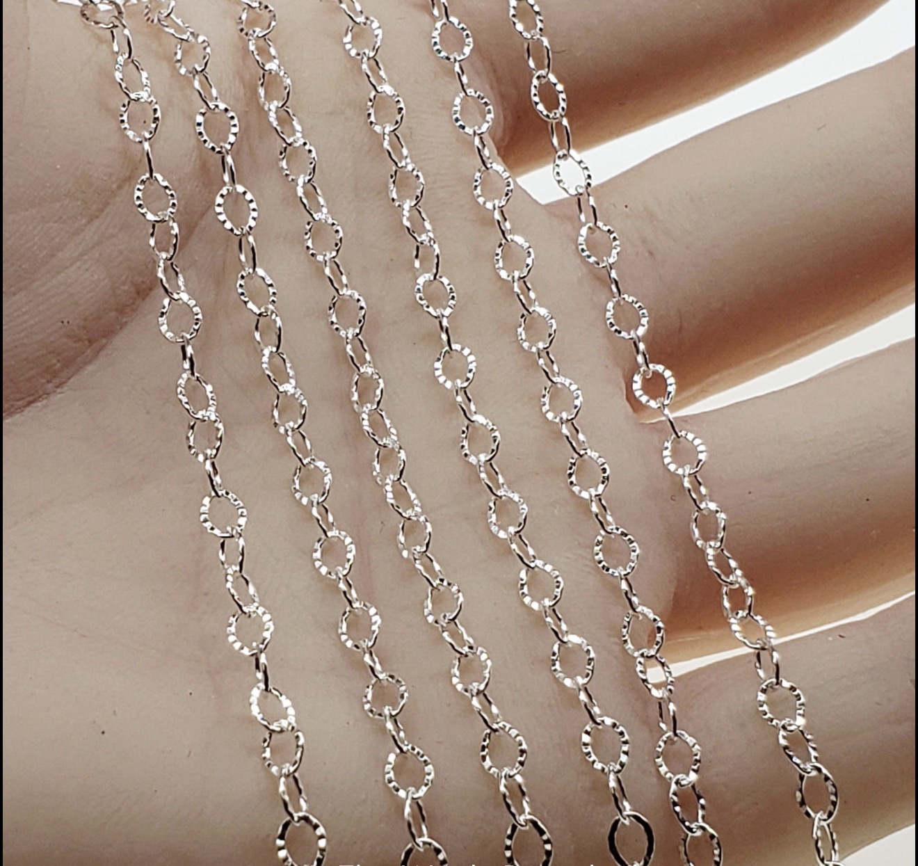 Sterling Silver Diamond Cut Sparkle Chain