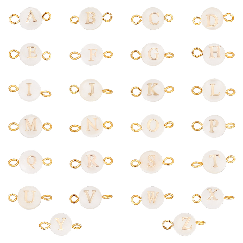 26pc Circle Bead Alphabet Connectors (Full Set)