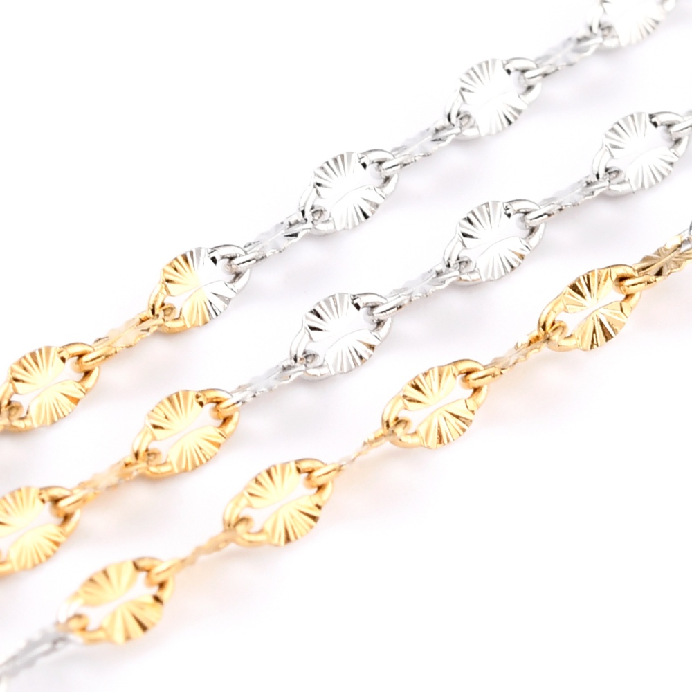 Two Tone Textured Dapped Chain