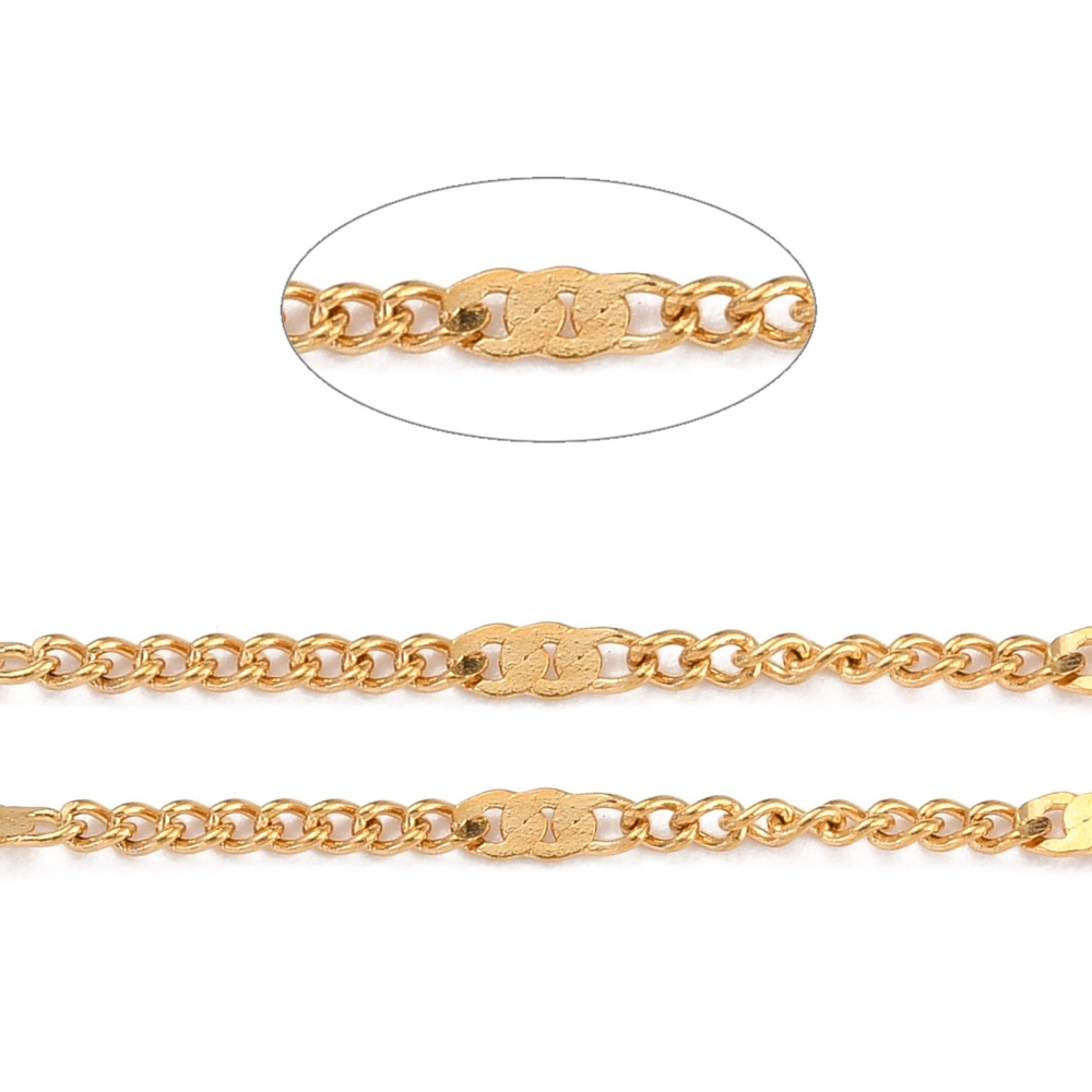 Gold Pressed Curb Chain