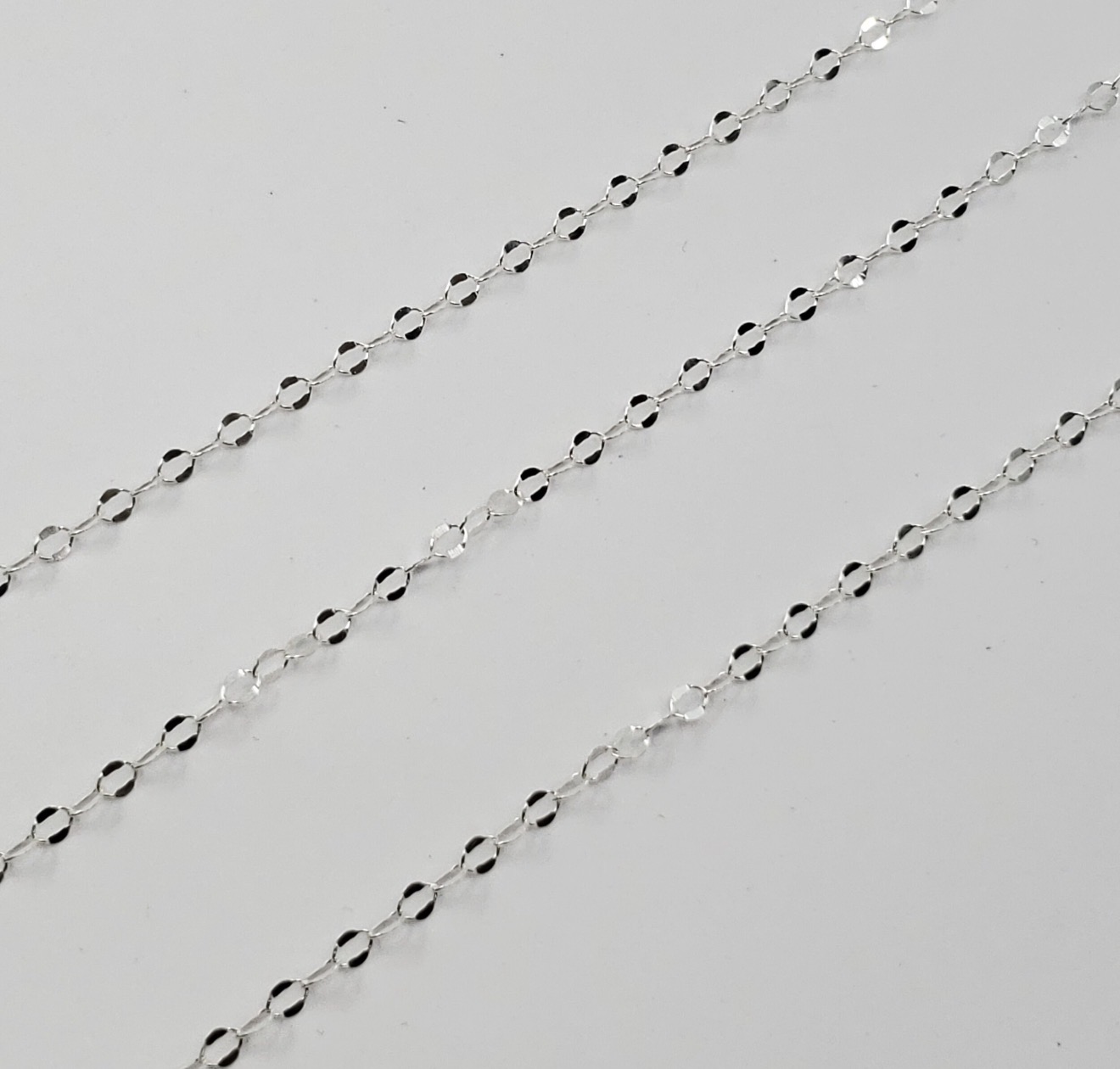 Sterling Silver Dapped Cable Chain