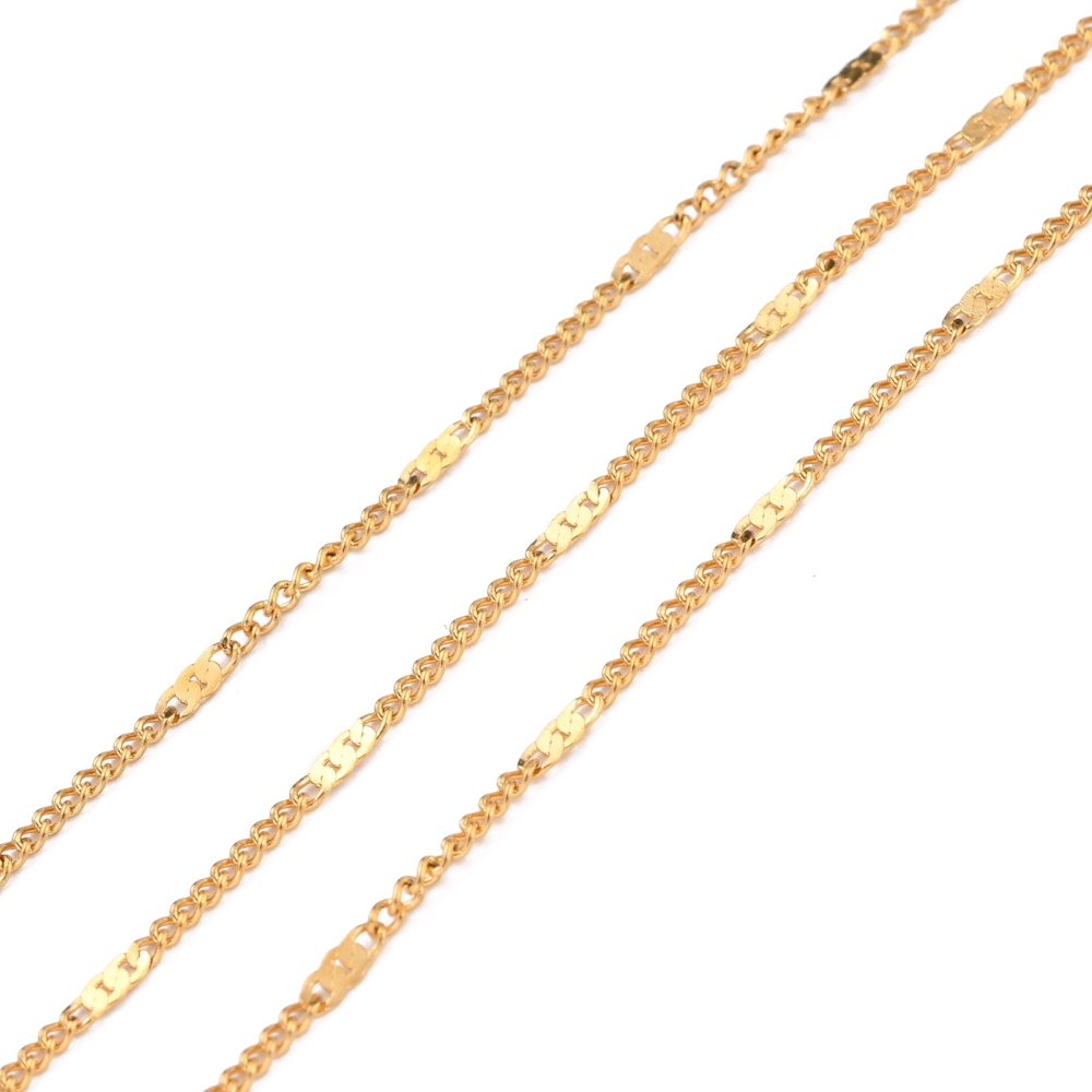 Gold Pressed Curb Chain