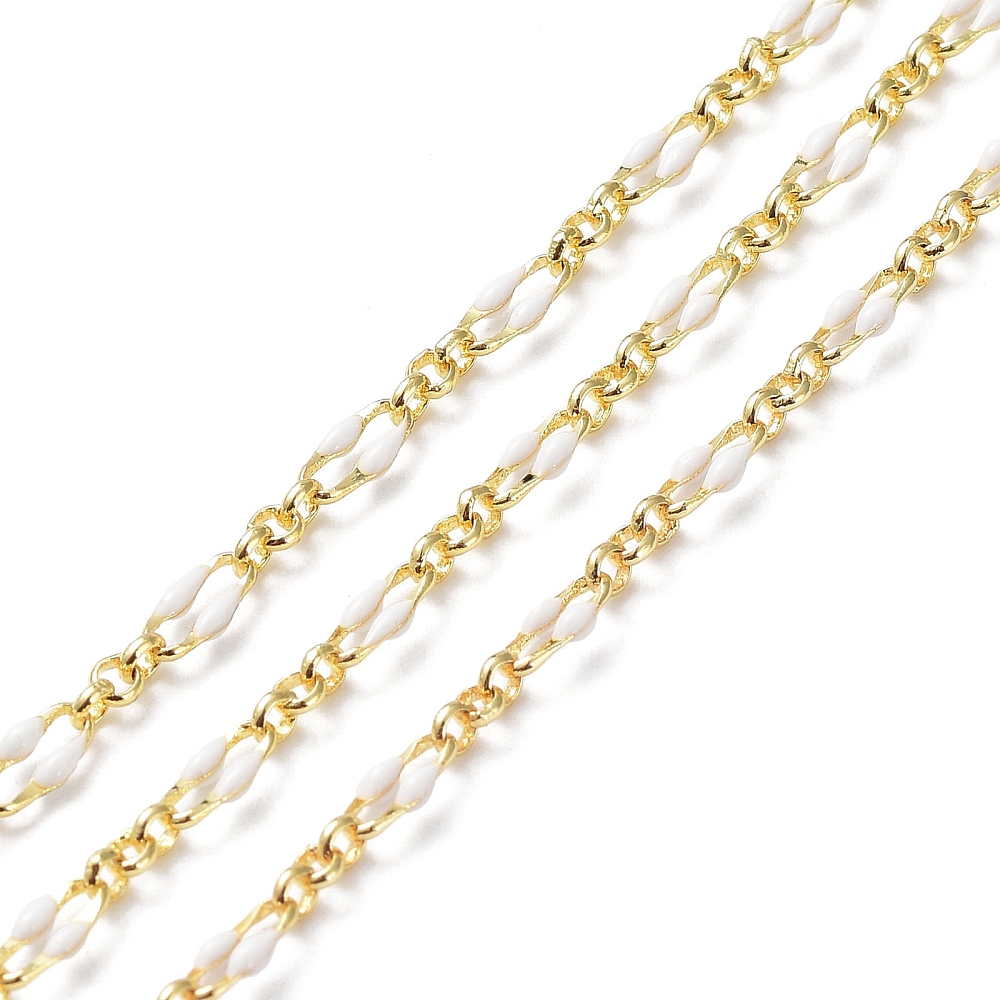 White Enamel Link Chain 