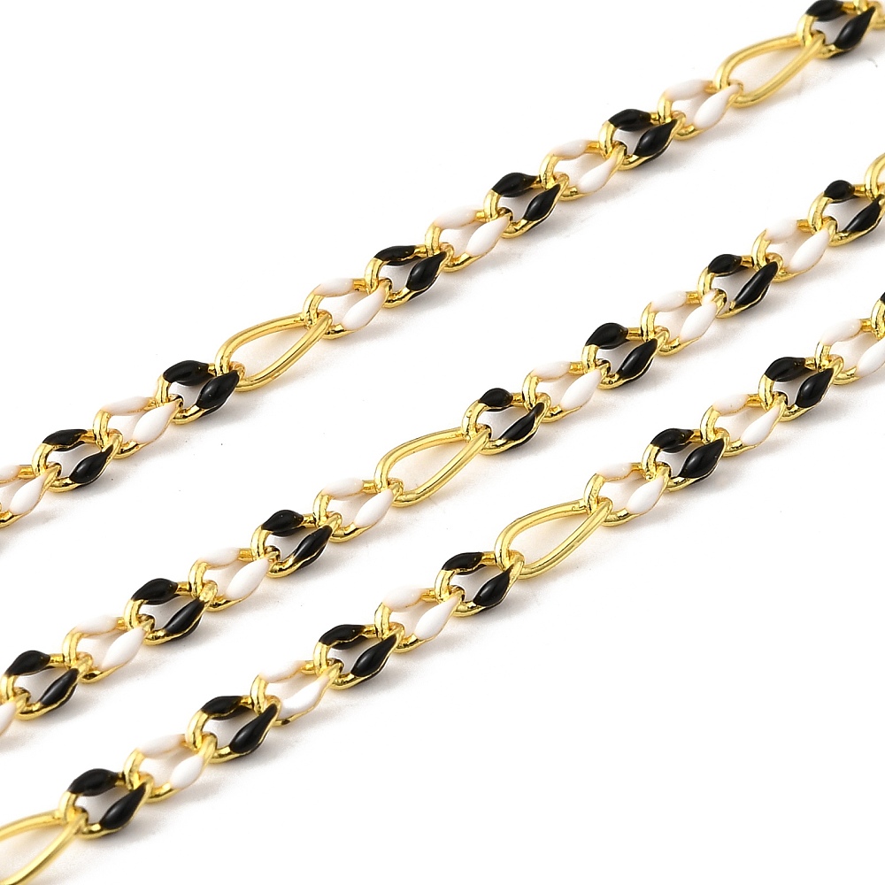 Black and White Figaro Chain 
