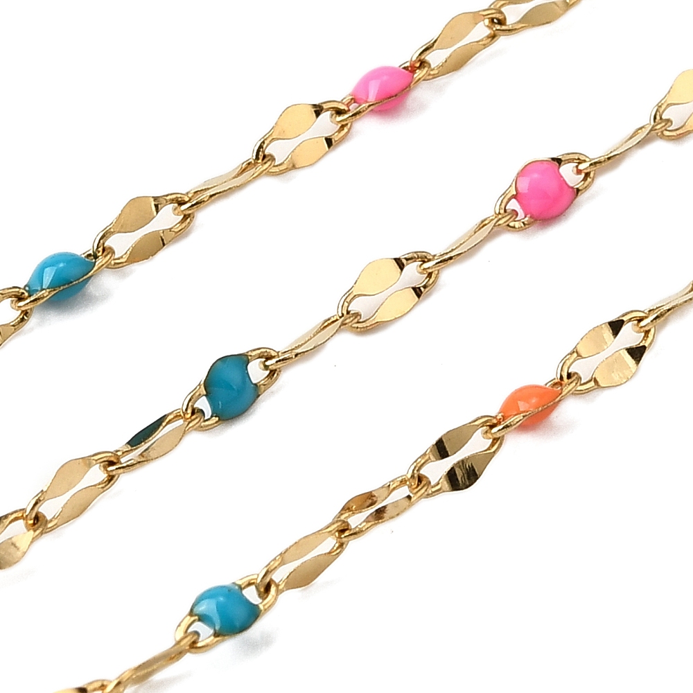 Gold Enamel Dapped Chain in Tropic 