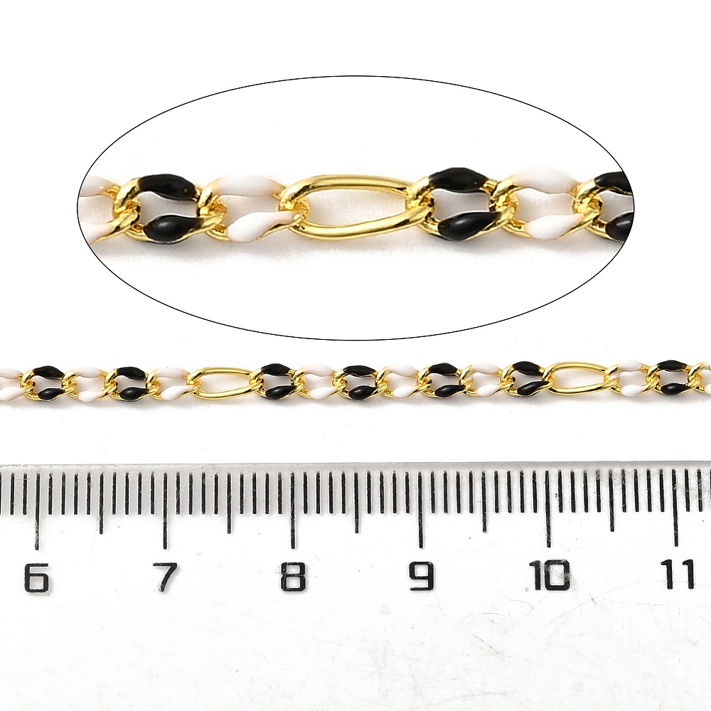 Black and White Figaro Chain 