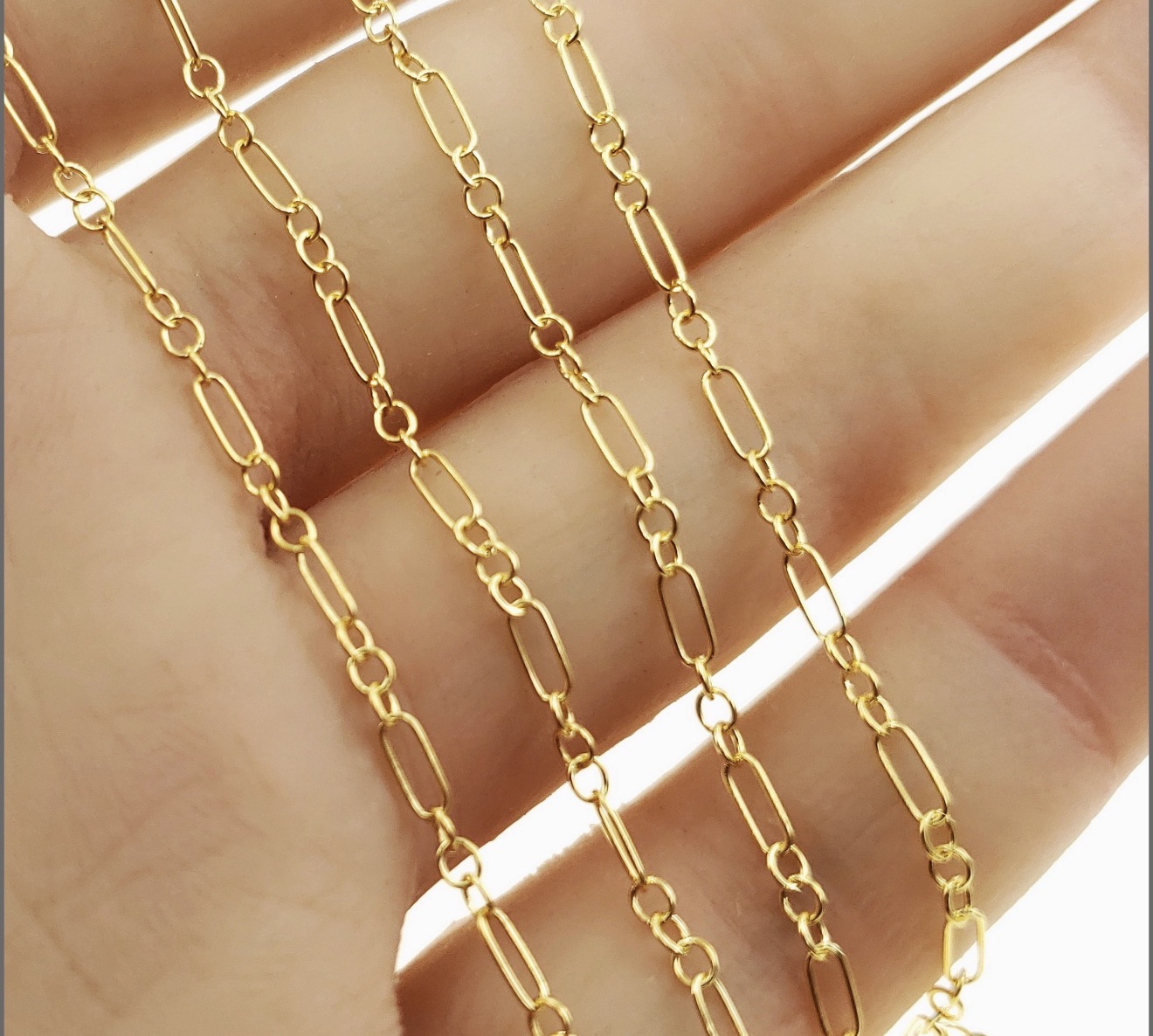 14k Gold Filled Long Short Chain 