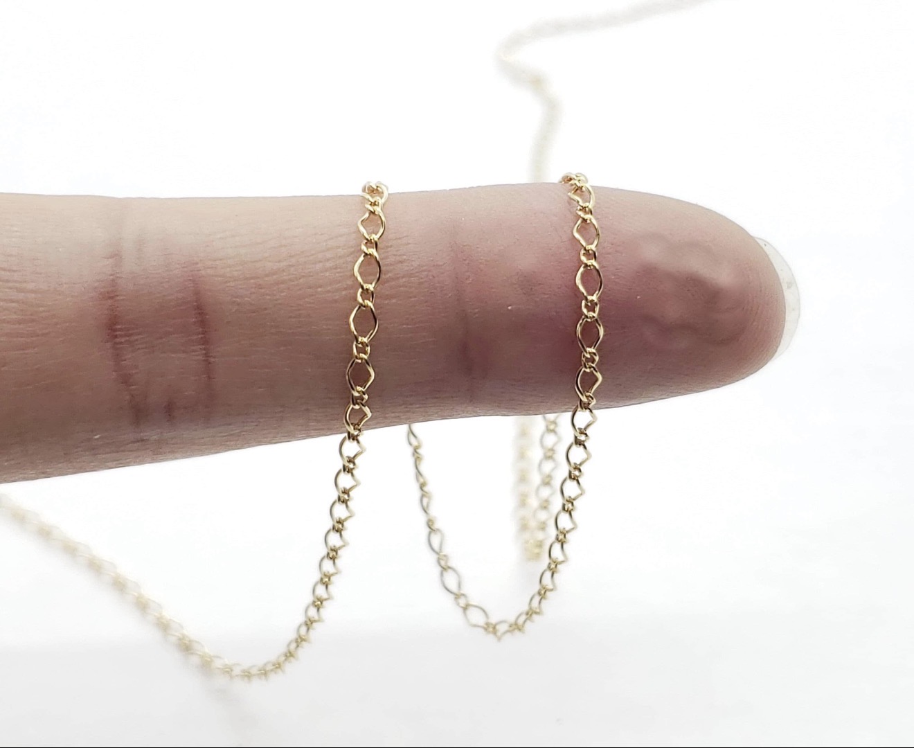 14k Gold Filled Marquise Curb Long and Short Chain