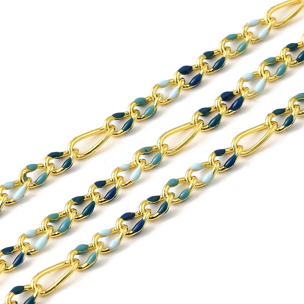 Triple Blue Figaro Chain 