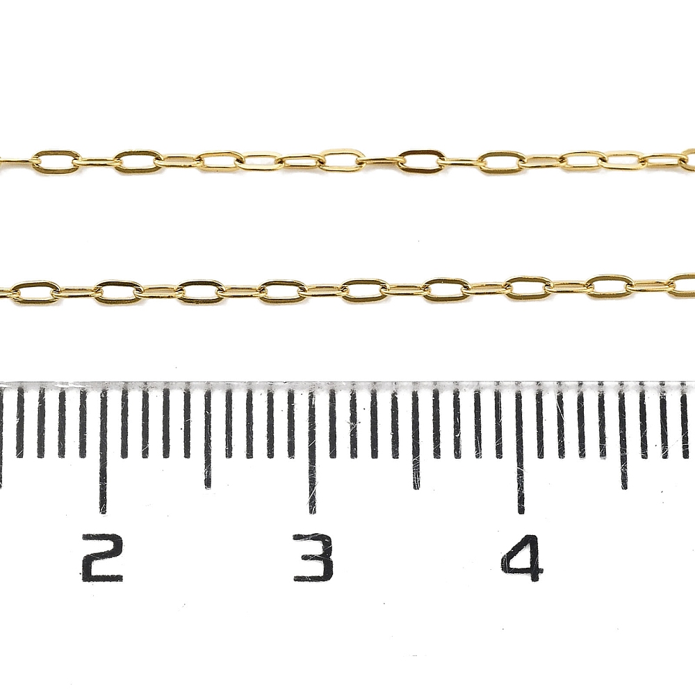Gold Paperclip Oval Chain