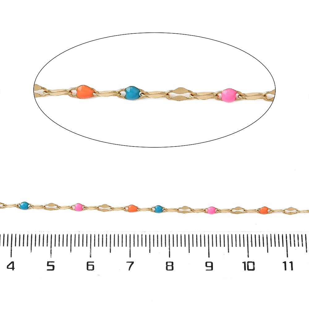 Gold Enamel Dapped Chain in Tropic 