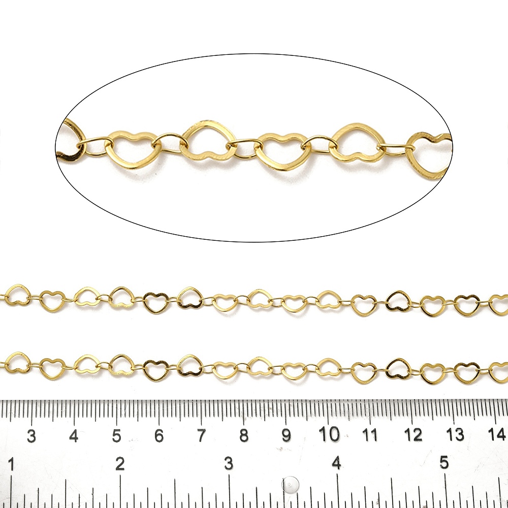 Gold Interlinked Heart Chain