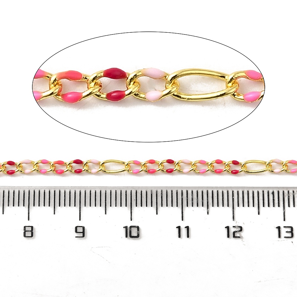 Triple Pink Figaro Chain 