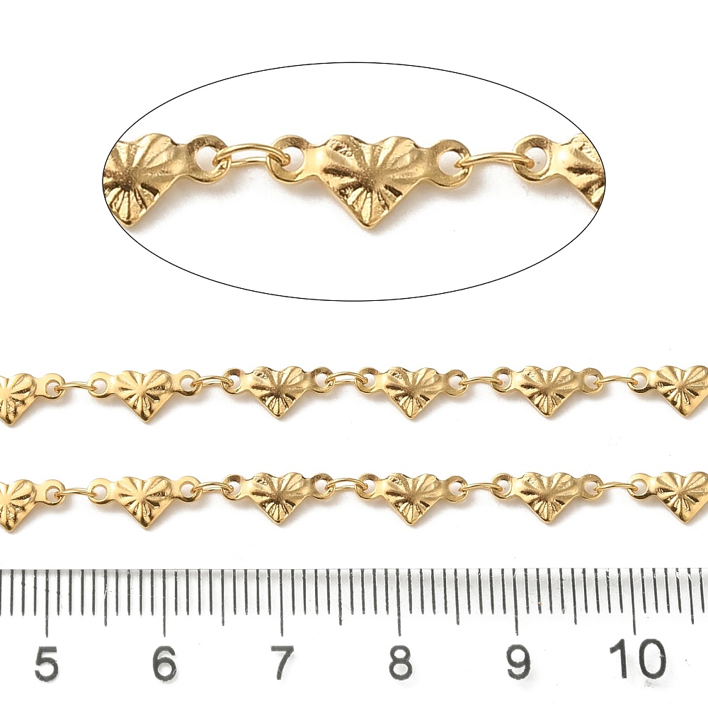 Gold Heart Link Chain