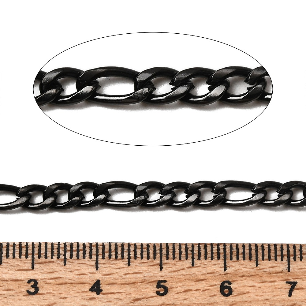 Black Stainless Figaro Chain