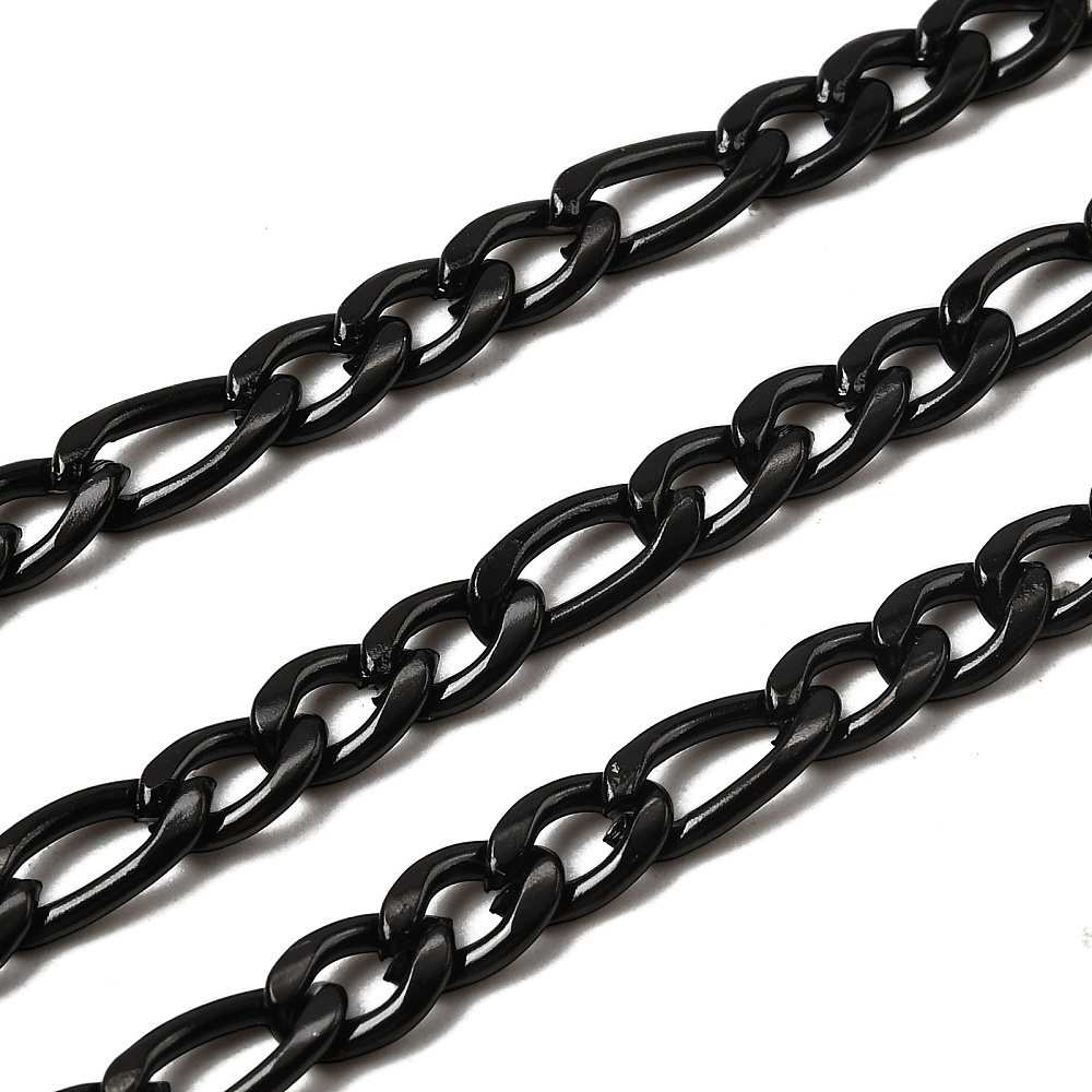 Black Stainless Figaro Chain