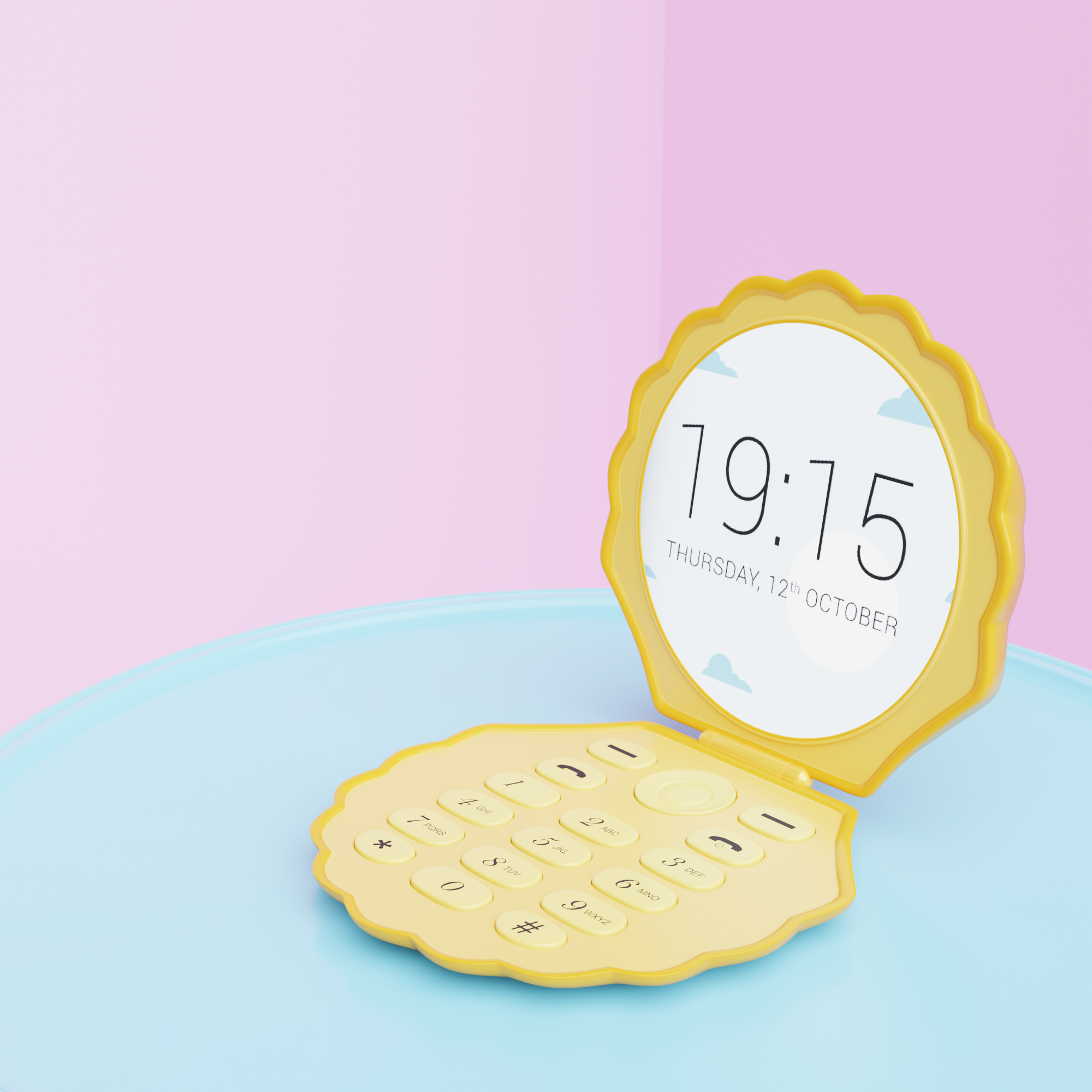 Téléphone coquillage "Golden future"