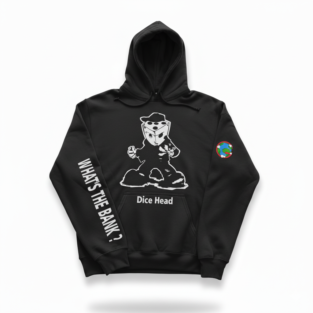 Black Dice Head Hoodie