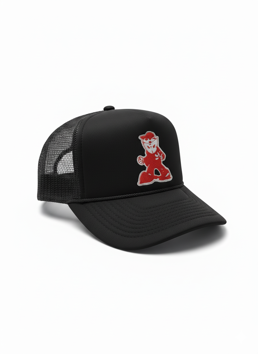 Black Mesh Trucker Hat