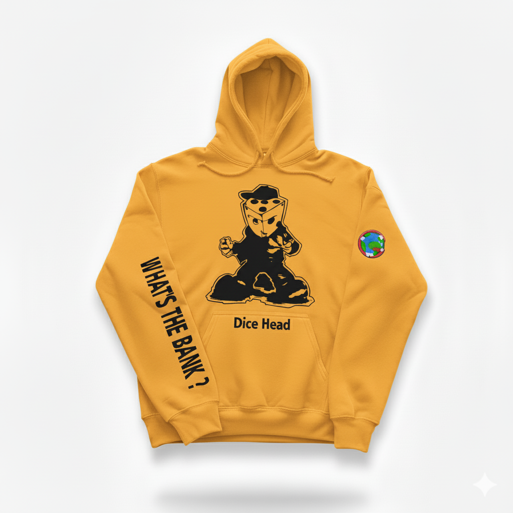 Yellow Dice Head Hoodie