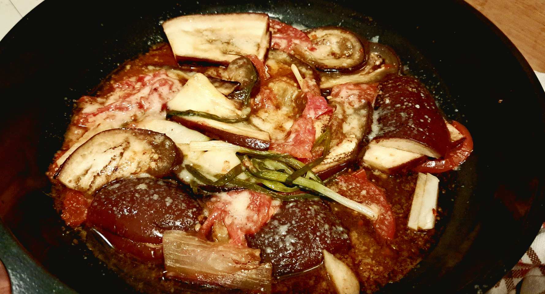 Einfache Auberginenpfanne