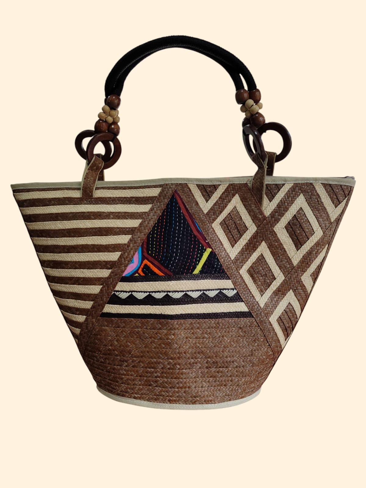 Bolso en caña flecha multicolor