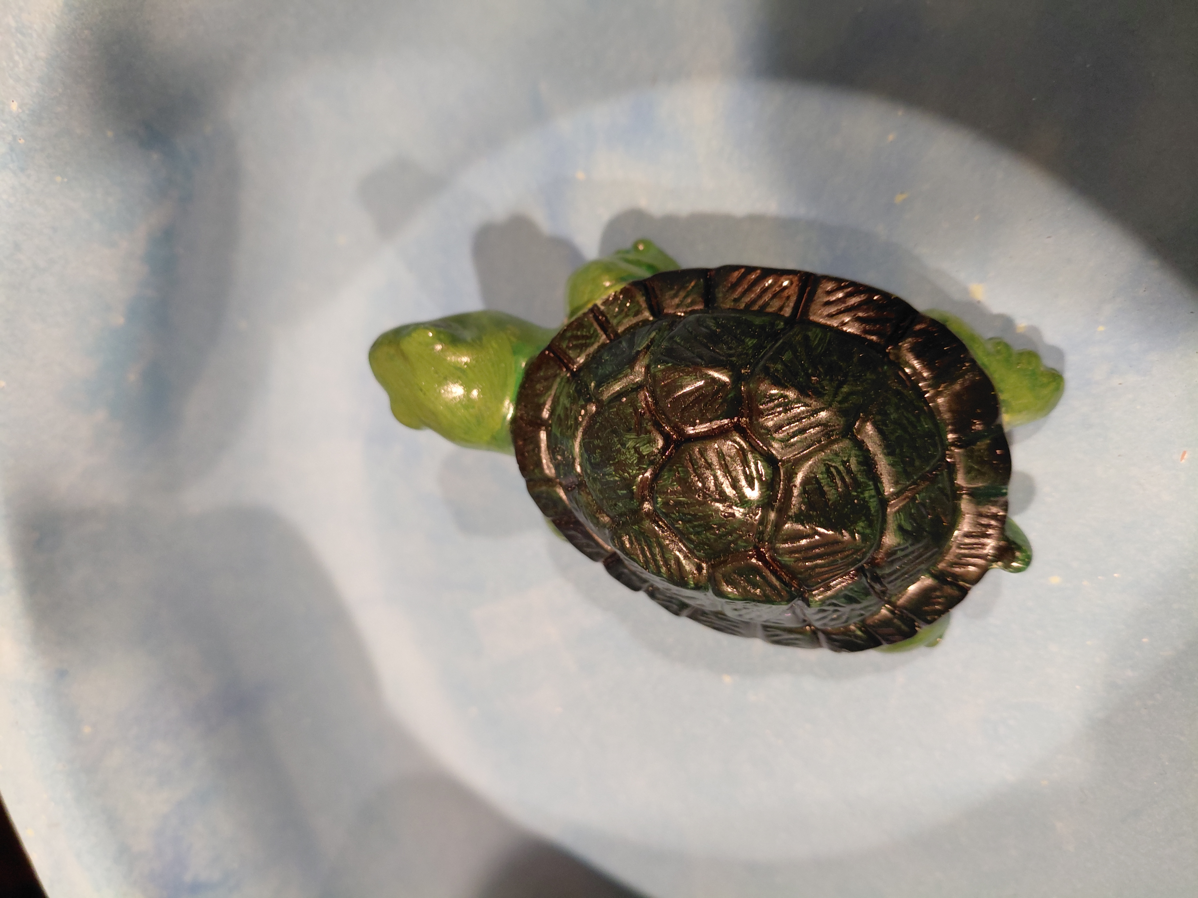 Tiny Turtle Hand Painted 1" tall
