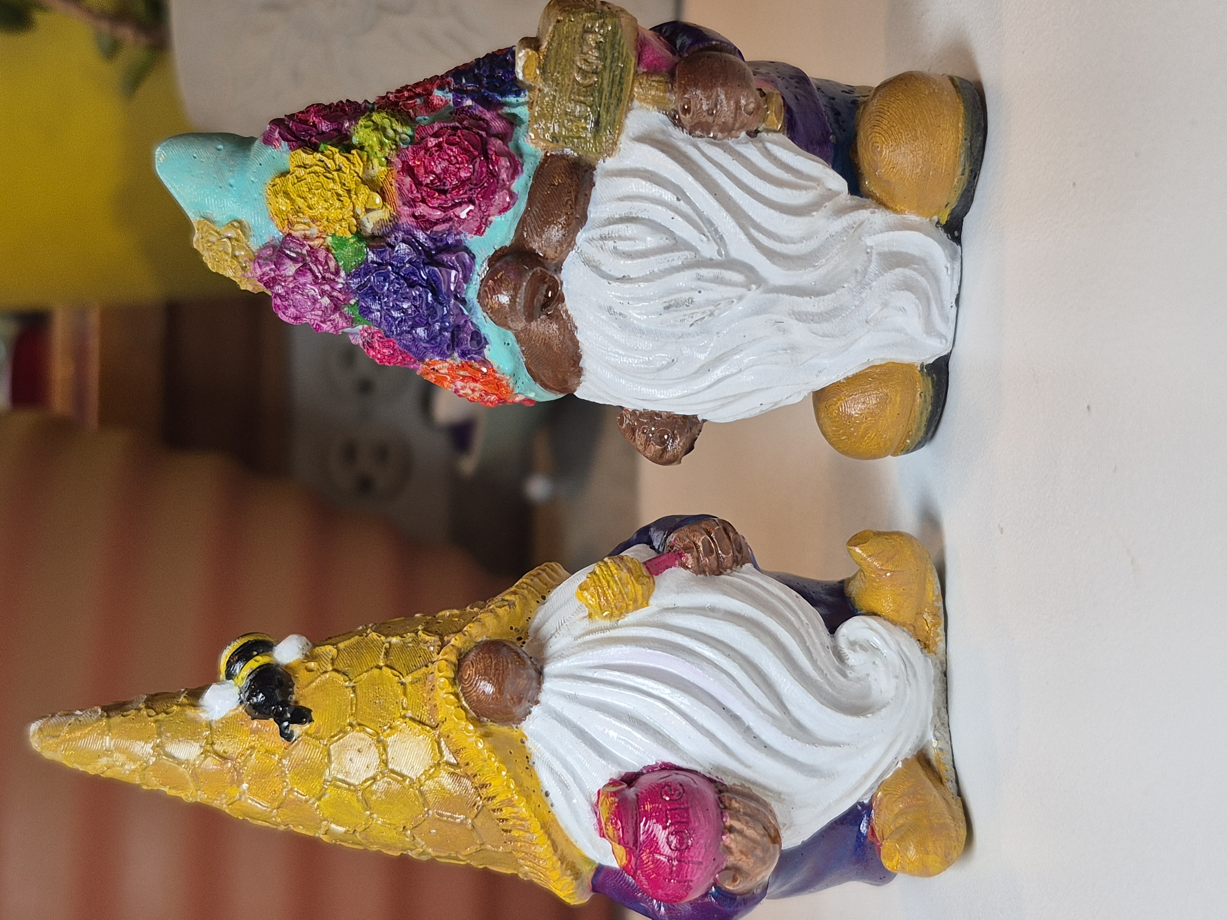 Set of Gnomes Hand Painted Concrete