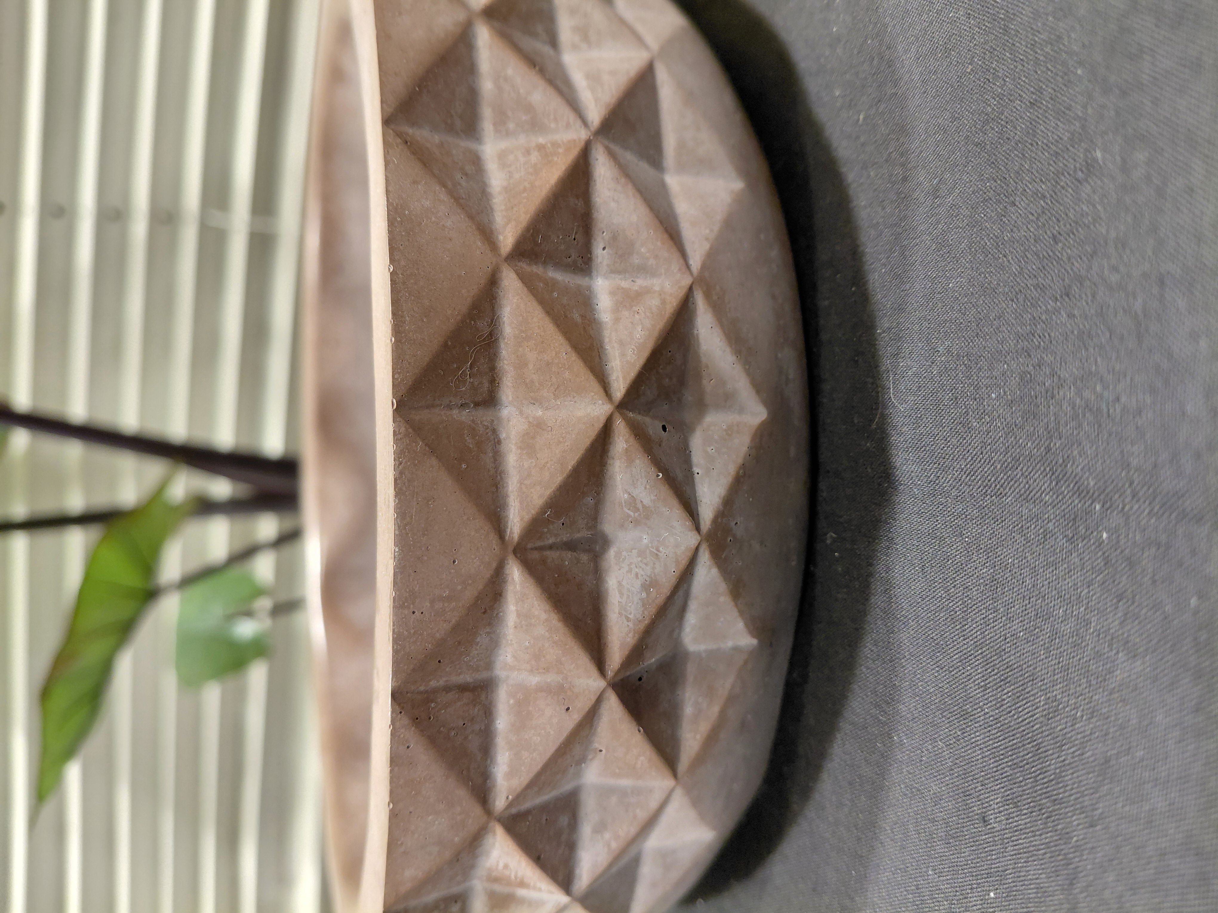 Brown Bonsai Concrete Bowl