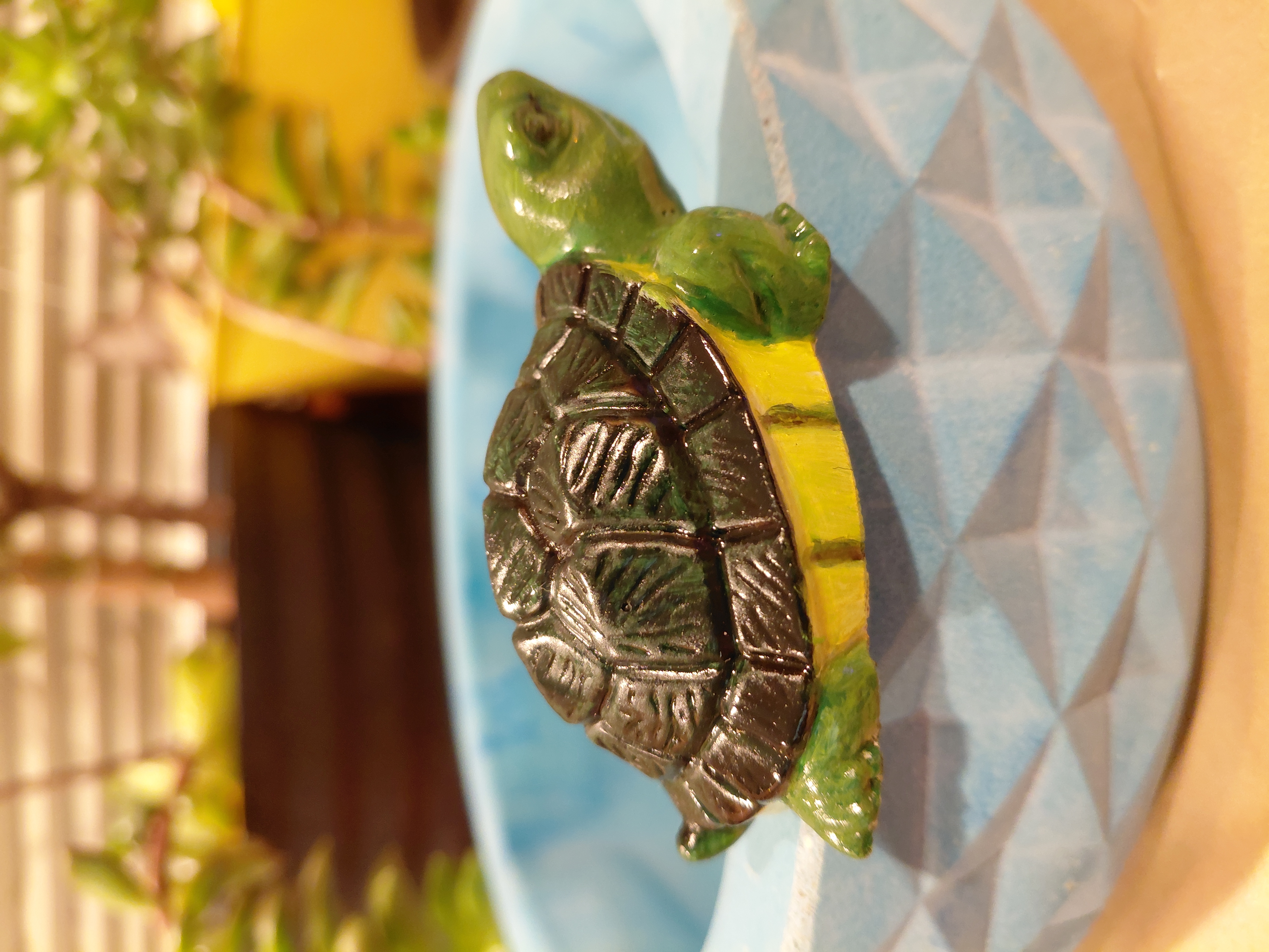 Tiny Turtle Hand Painted 1" tall