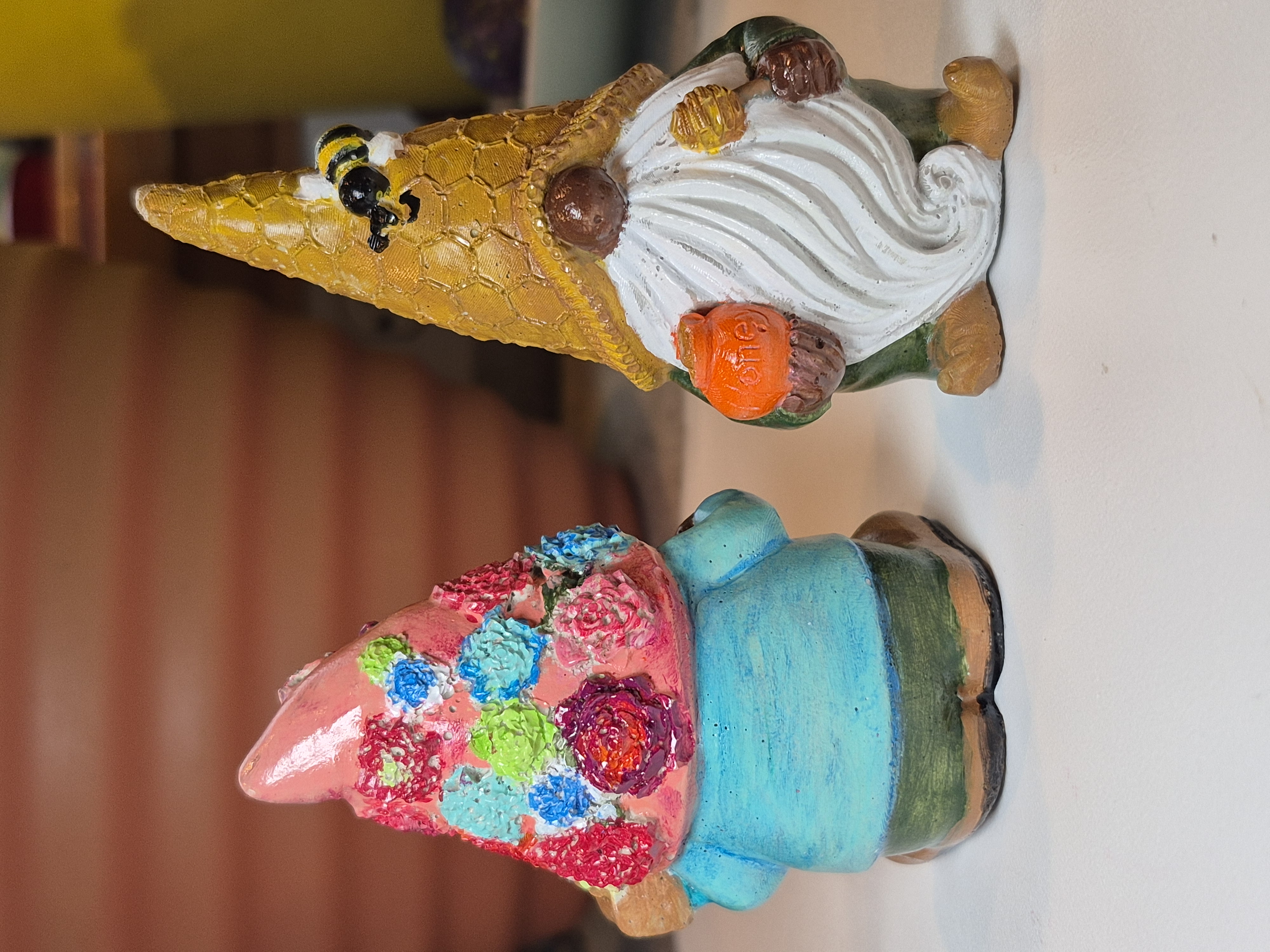 Set of Hand Painted Concrete Gnomes