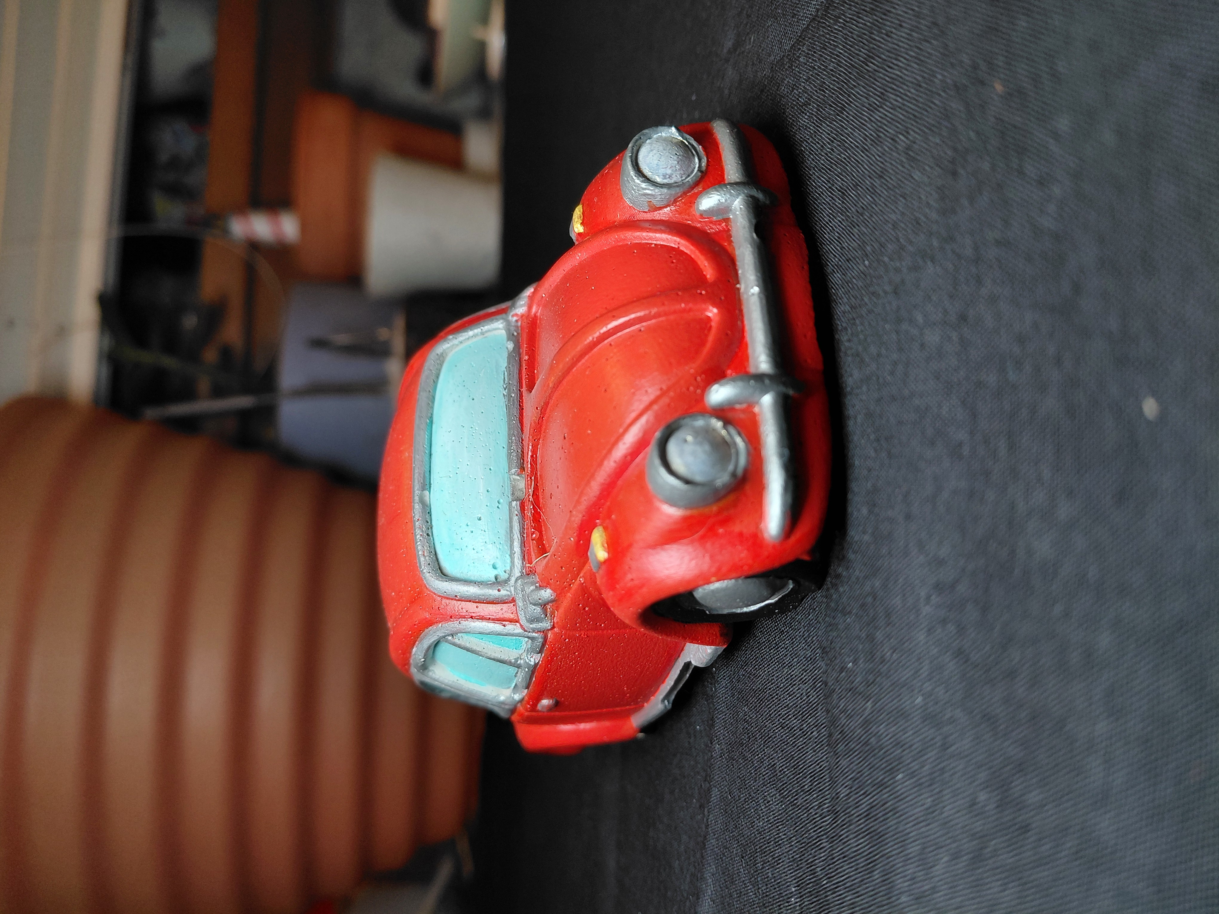 Vintage Concrete Car Hand Painted