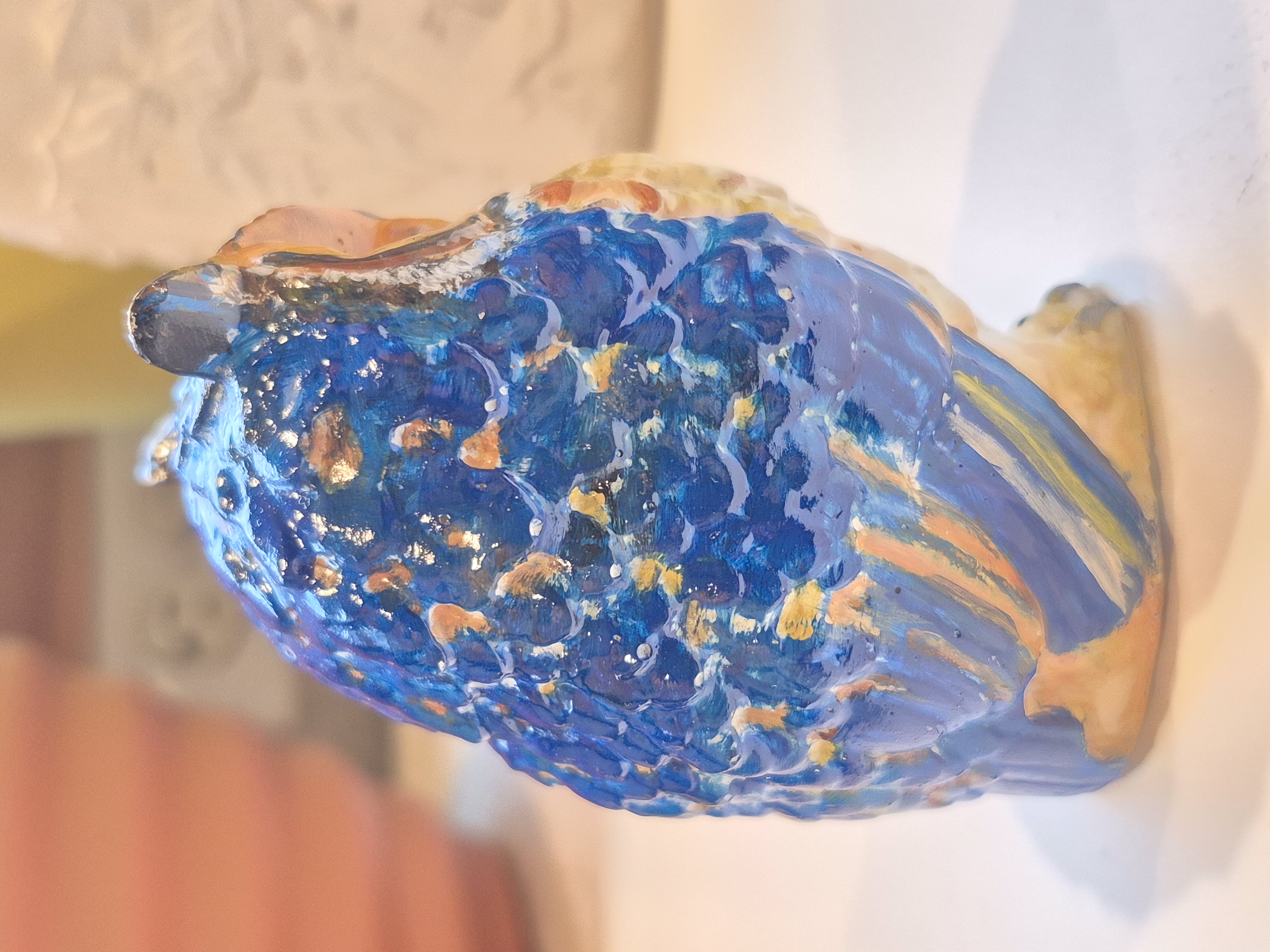 Owl Hand Painted Concrete