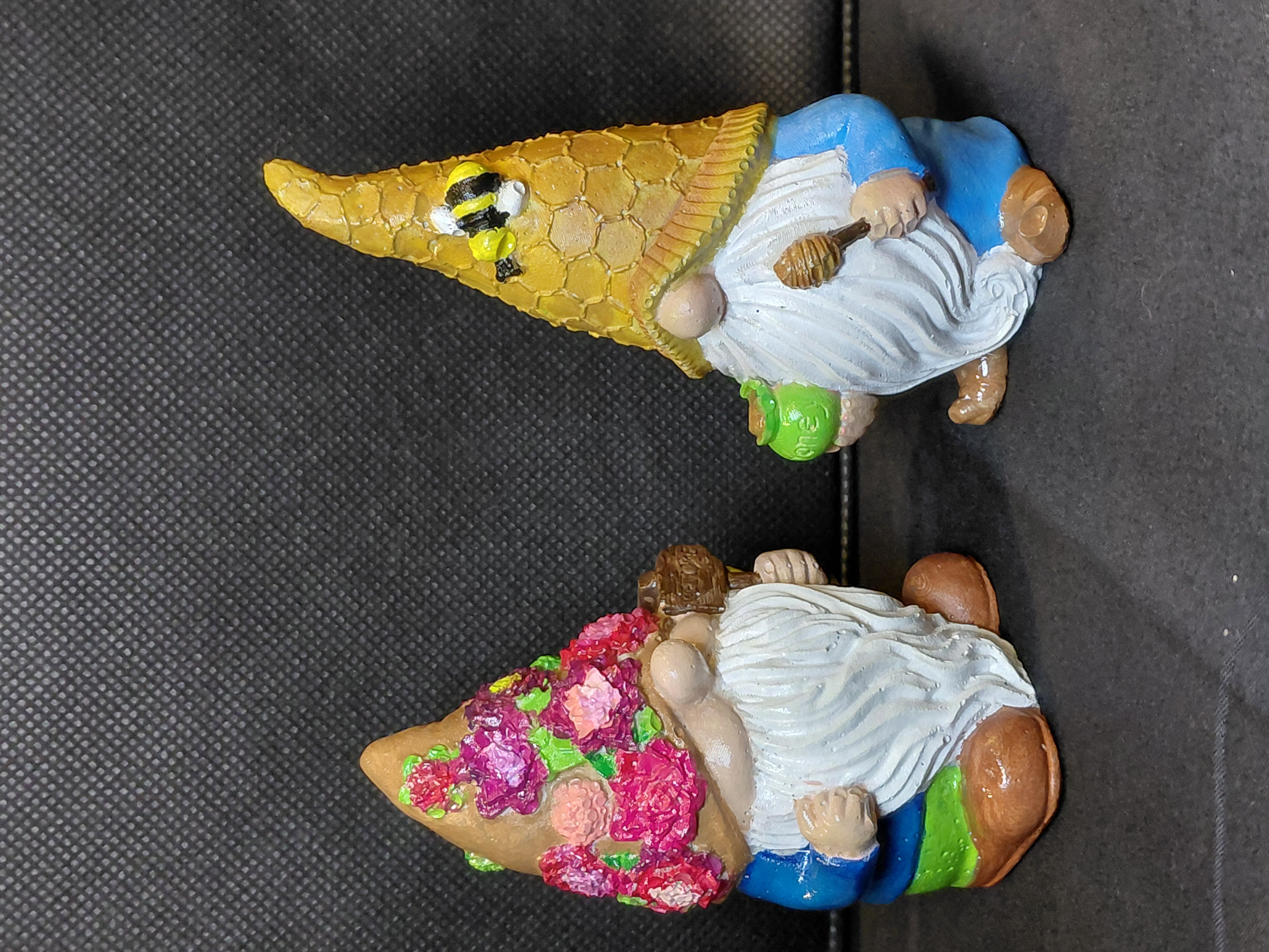 Set of Hand Painted Concrete Gnomes