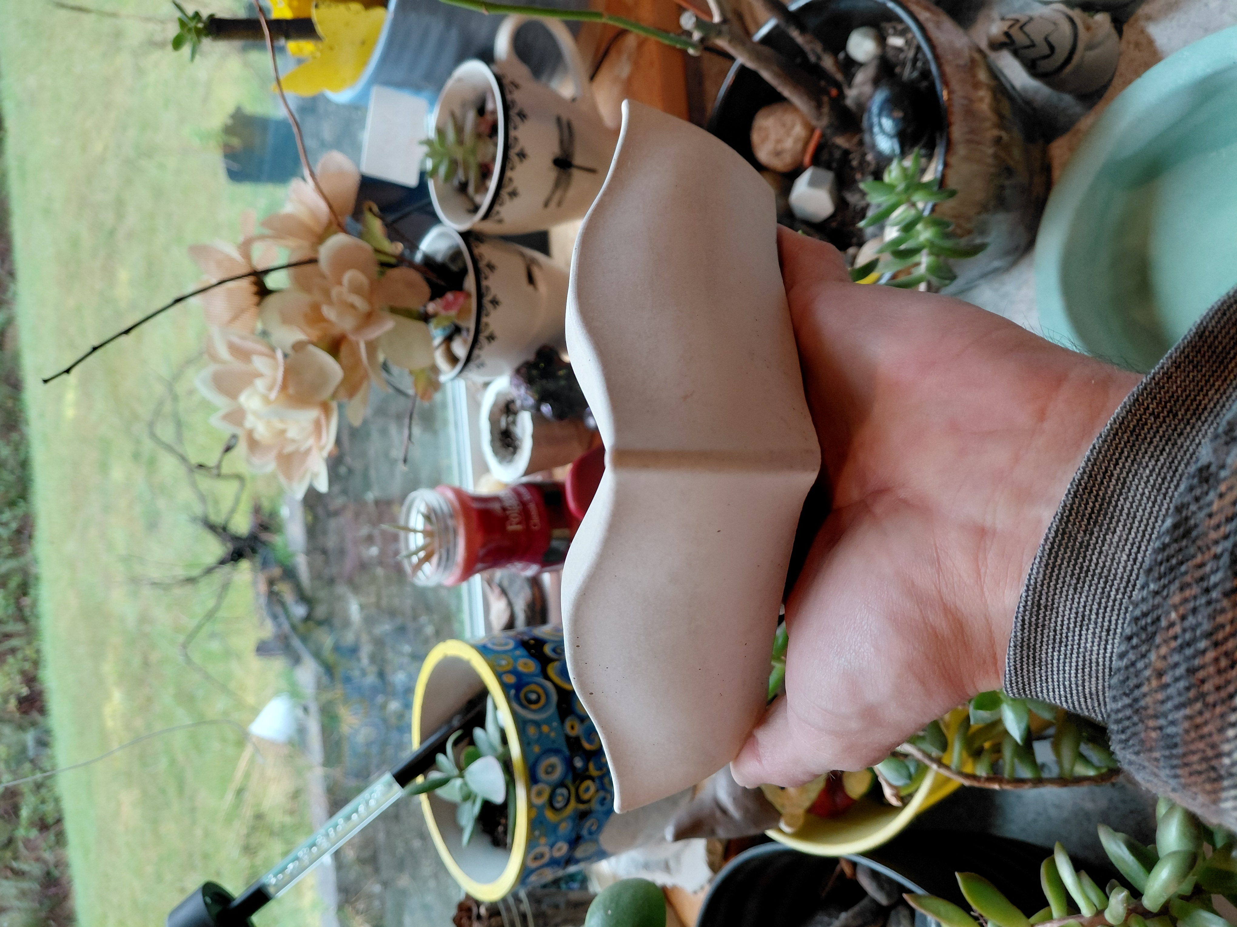 Square Bulged Pot w/drainage