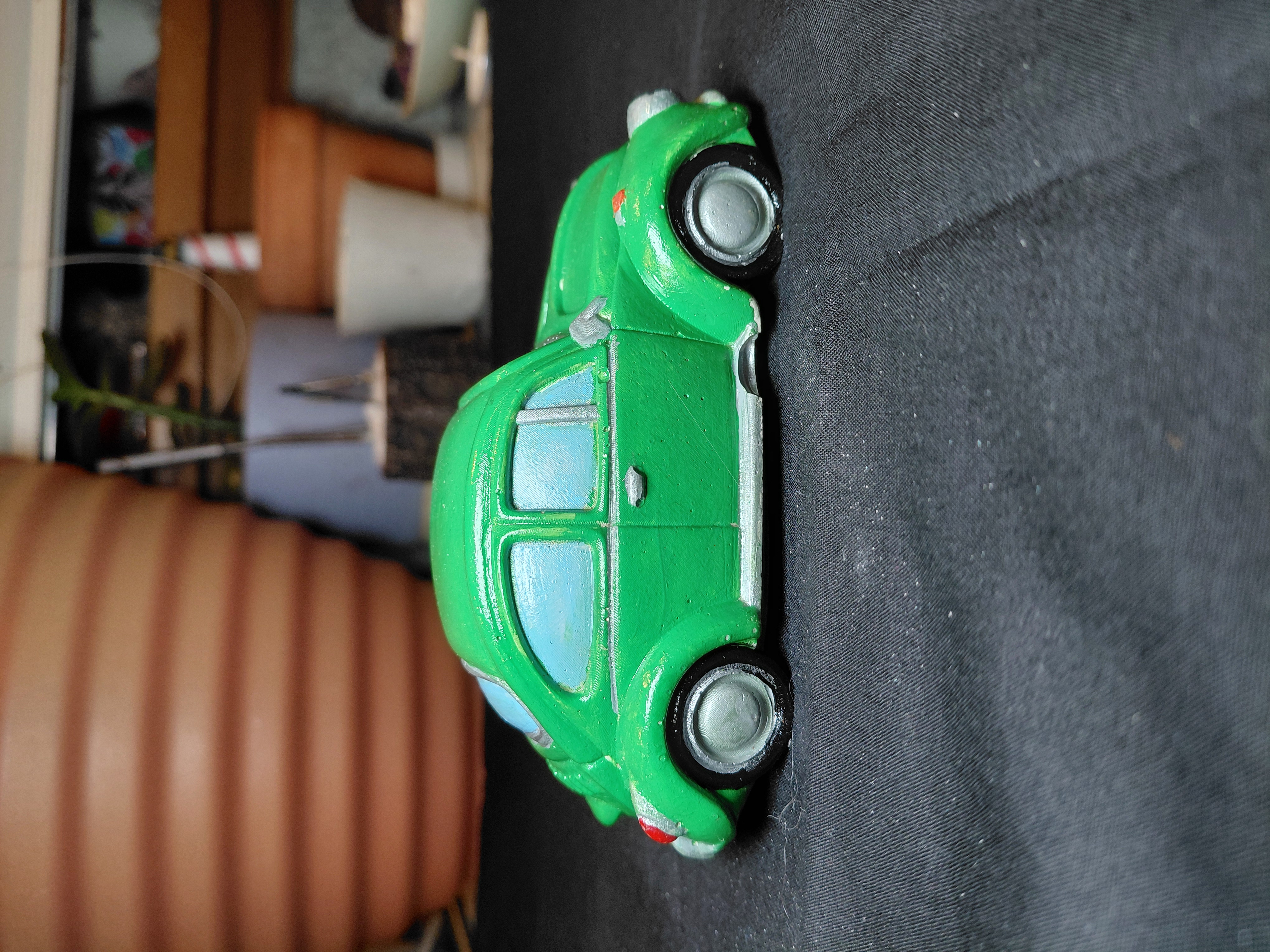 Vintage Car Hand Painted Concrete