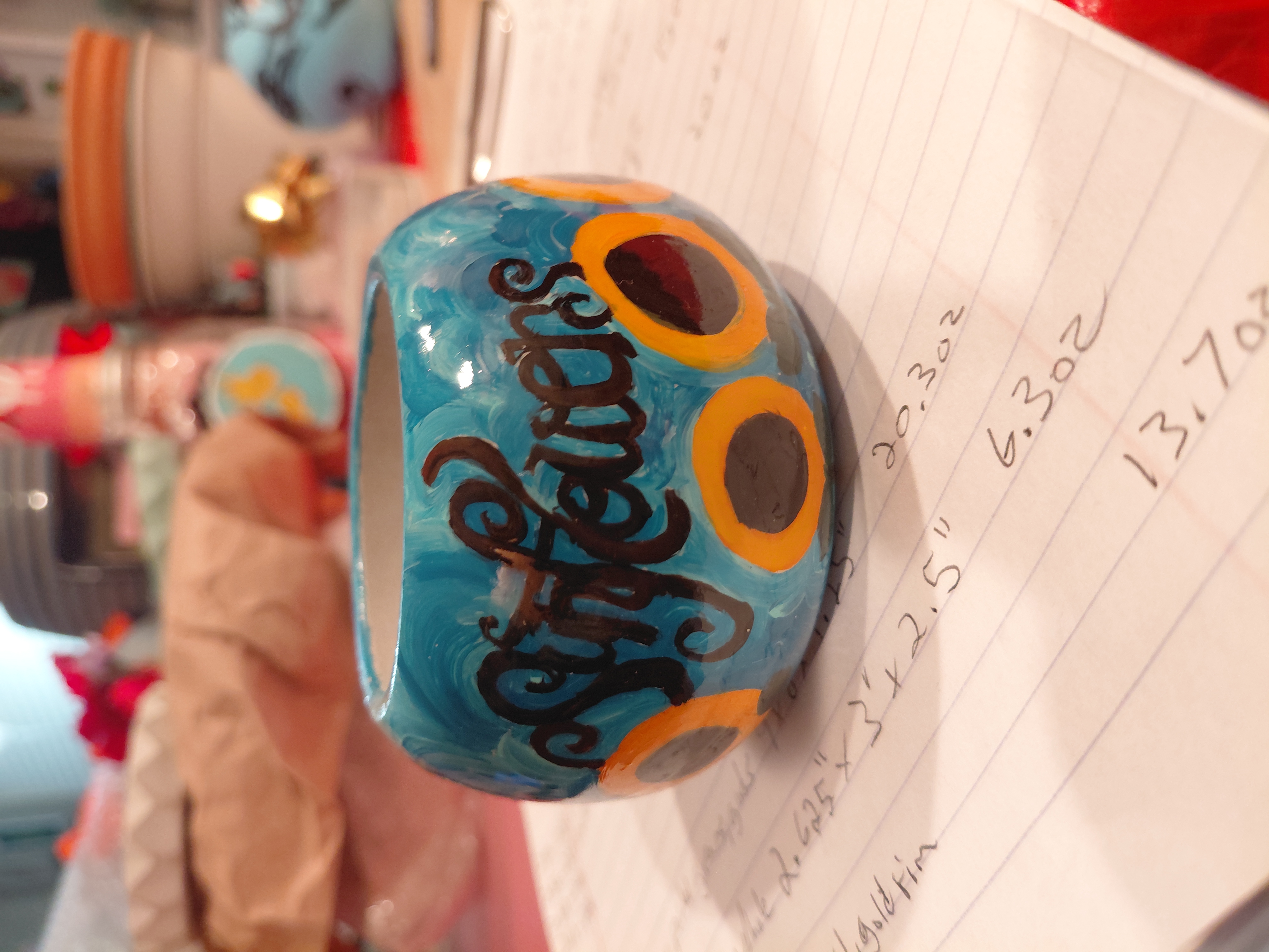 Painted Sunflower Pot 2" Tall