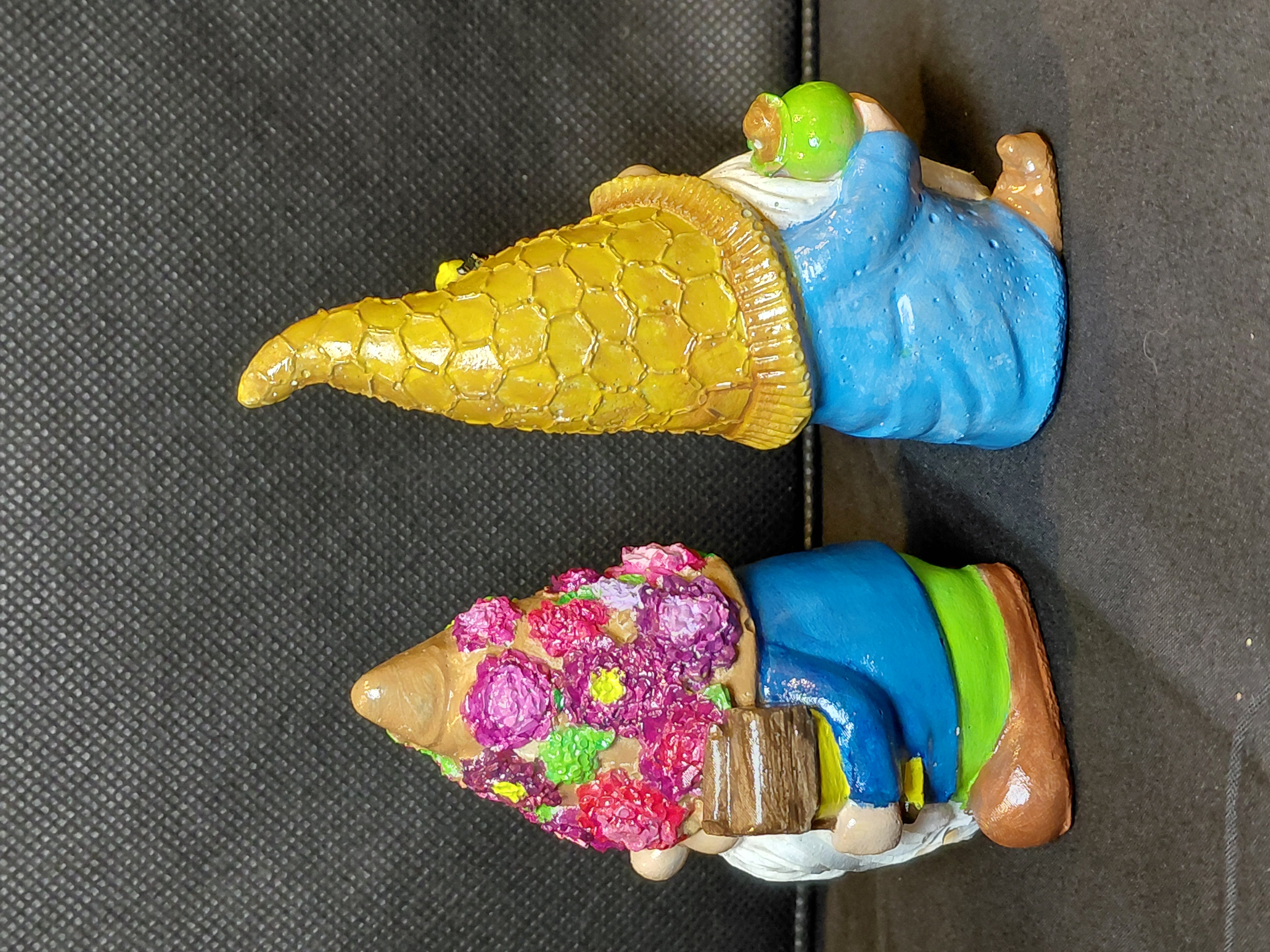 Set of Hand Painted Concrete Gnomes