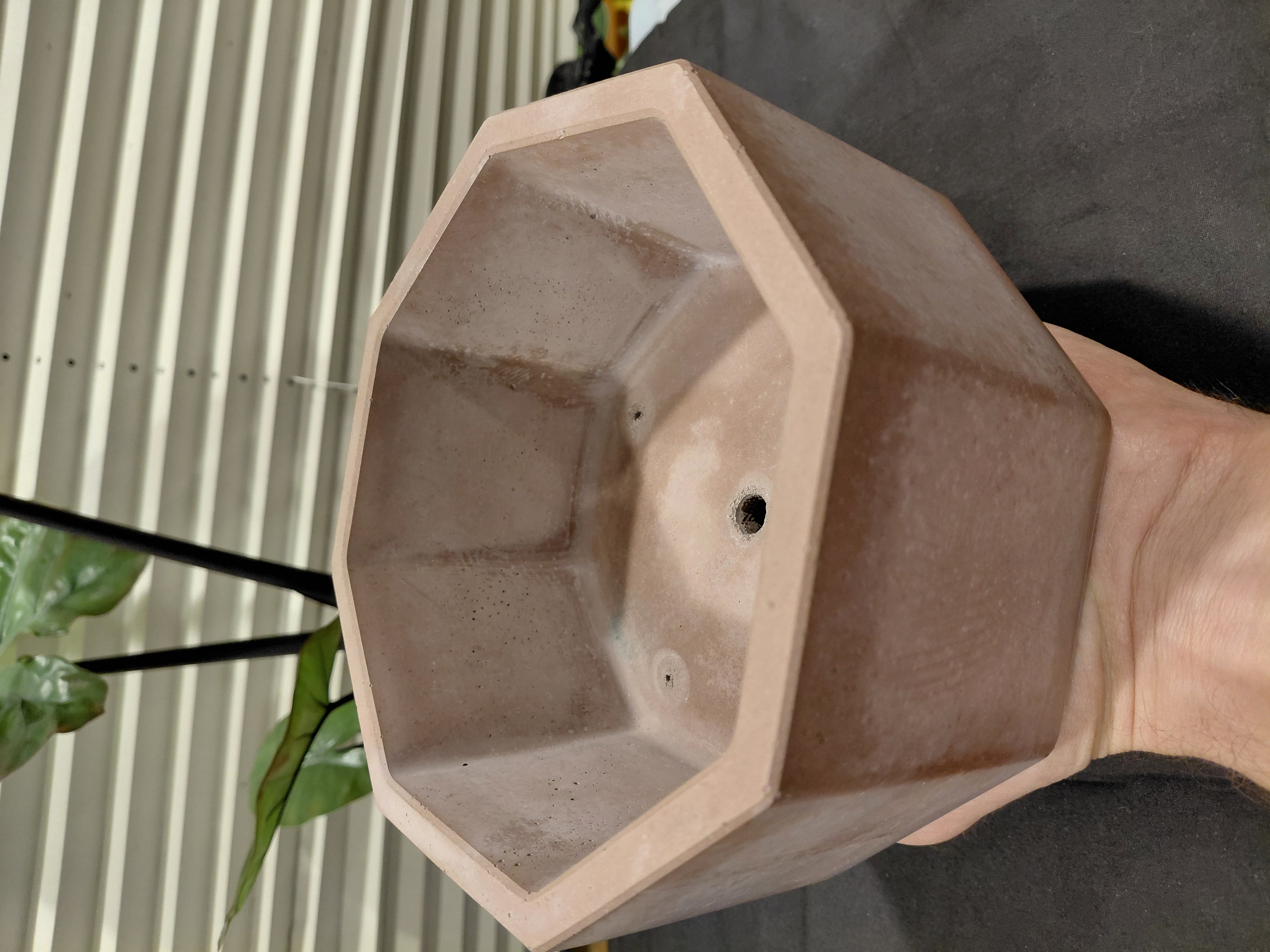 Brown Concrete Pot/Bonsai Pot