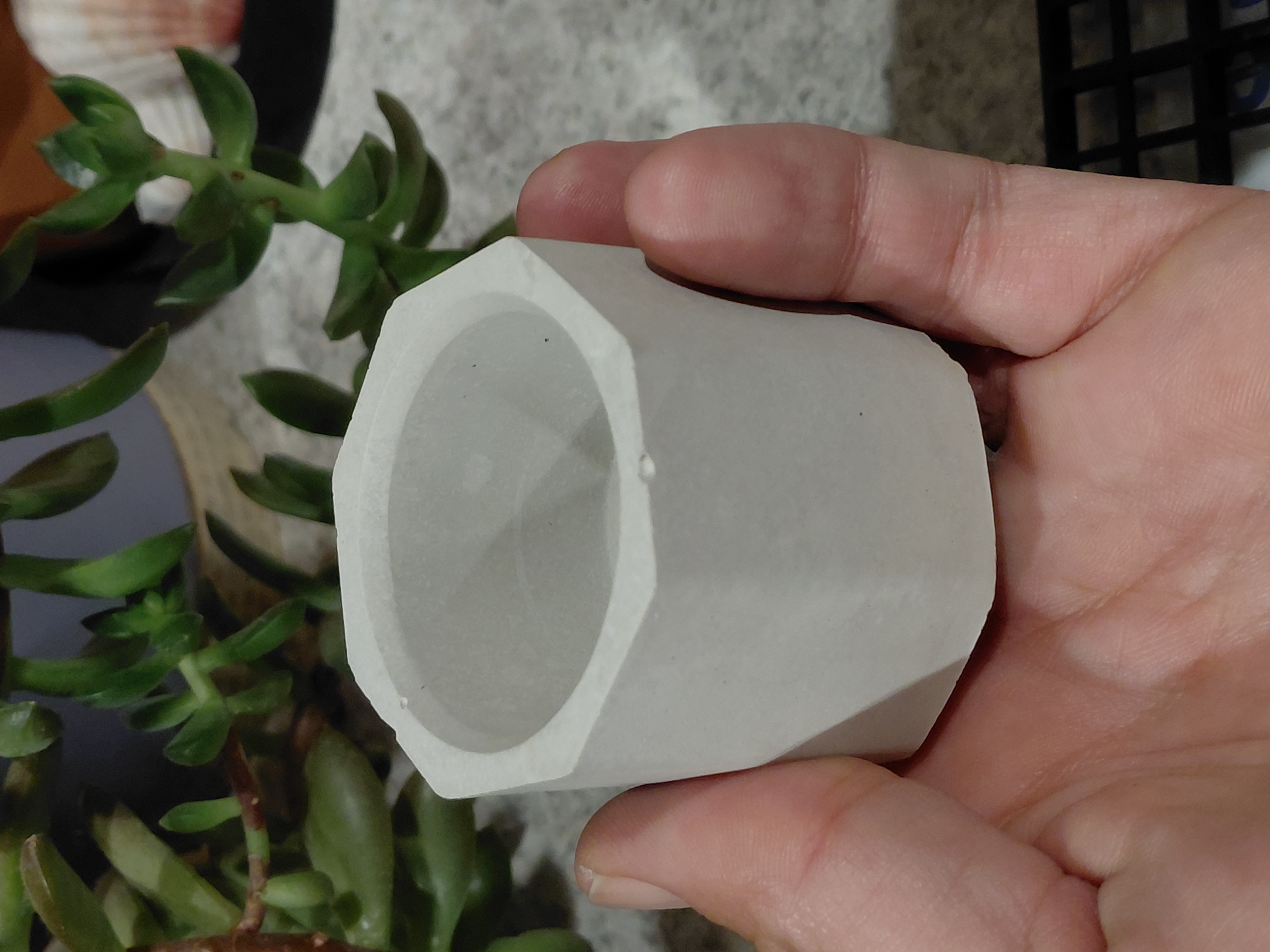 Small Octagon Succulent Concrete Pots