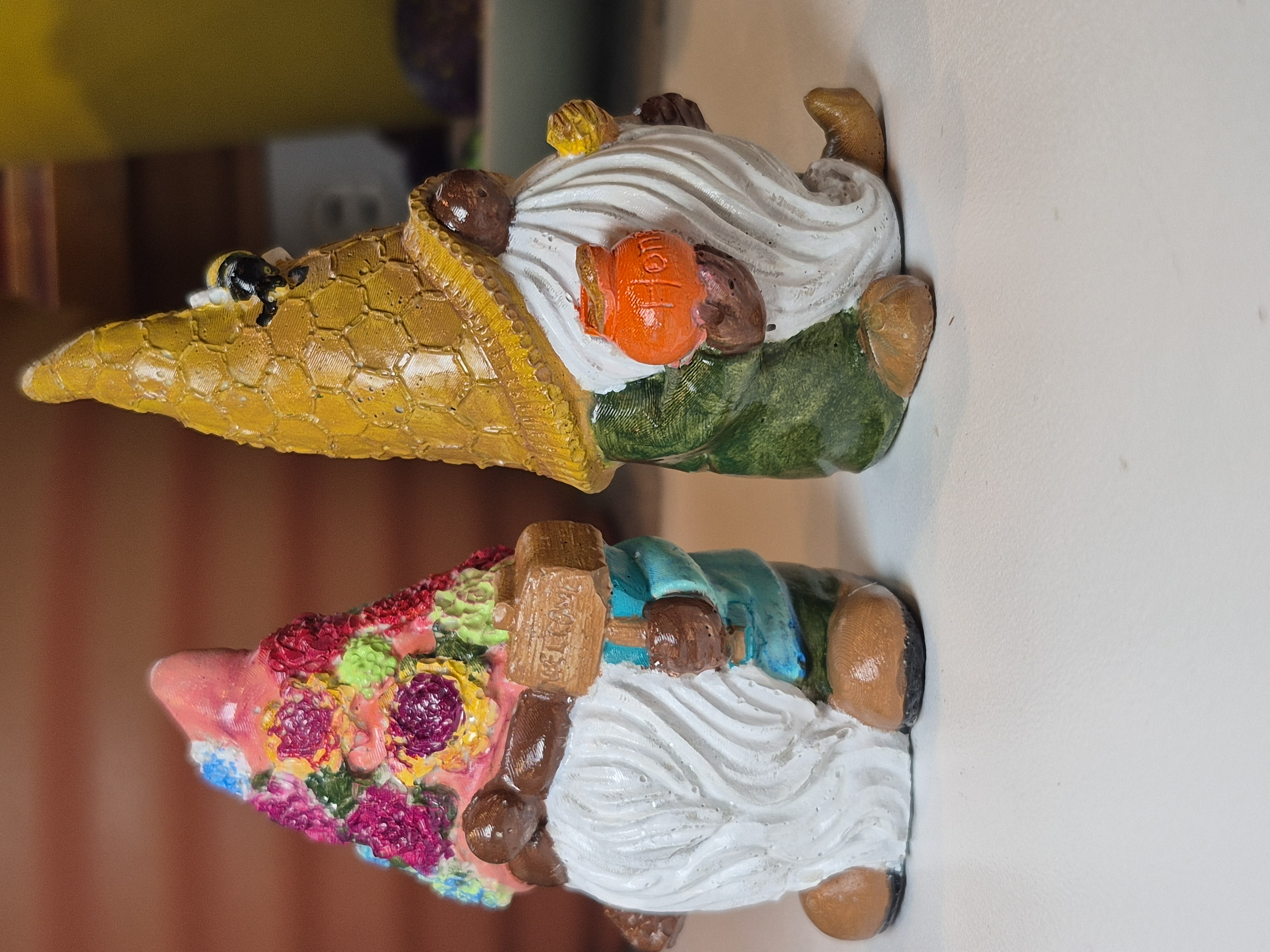 Set of Hand Painted Concrete Gnomes