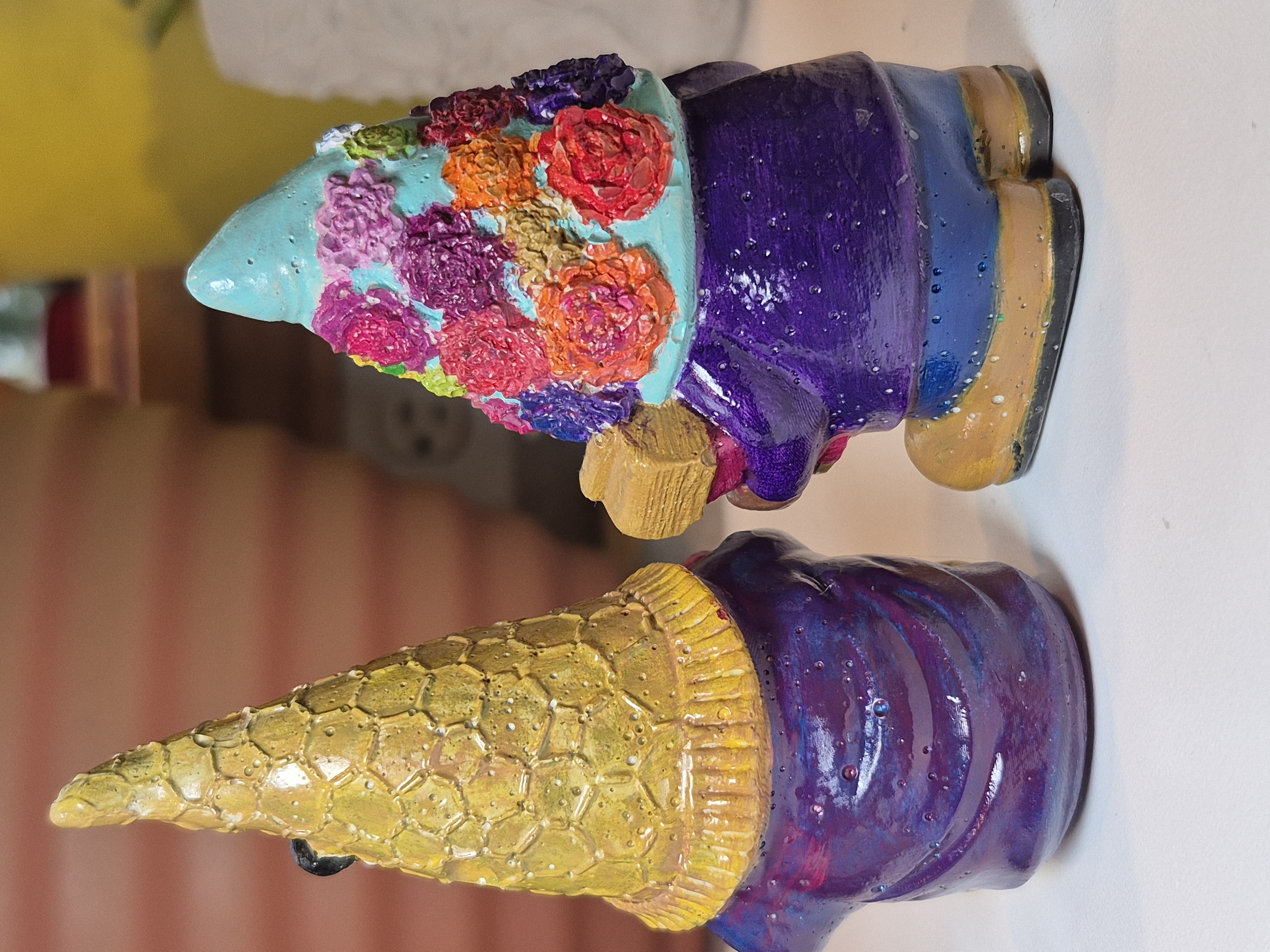 Set of Gnomes Hand Painted Concrete