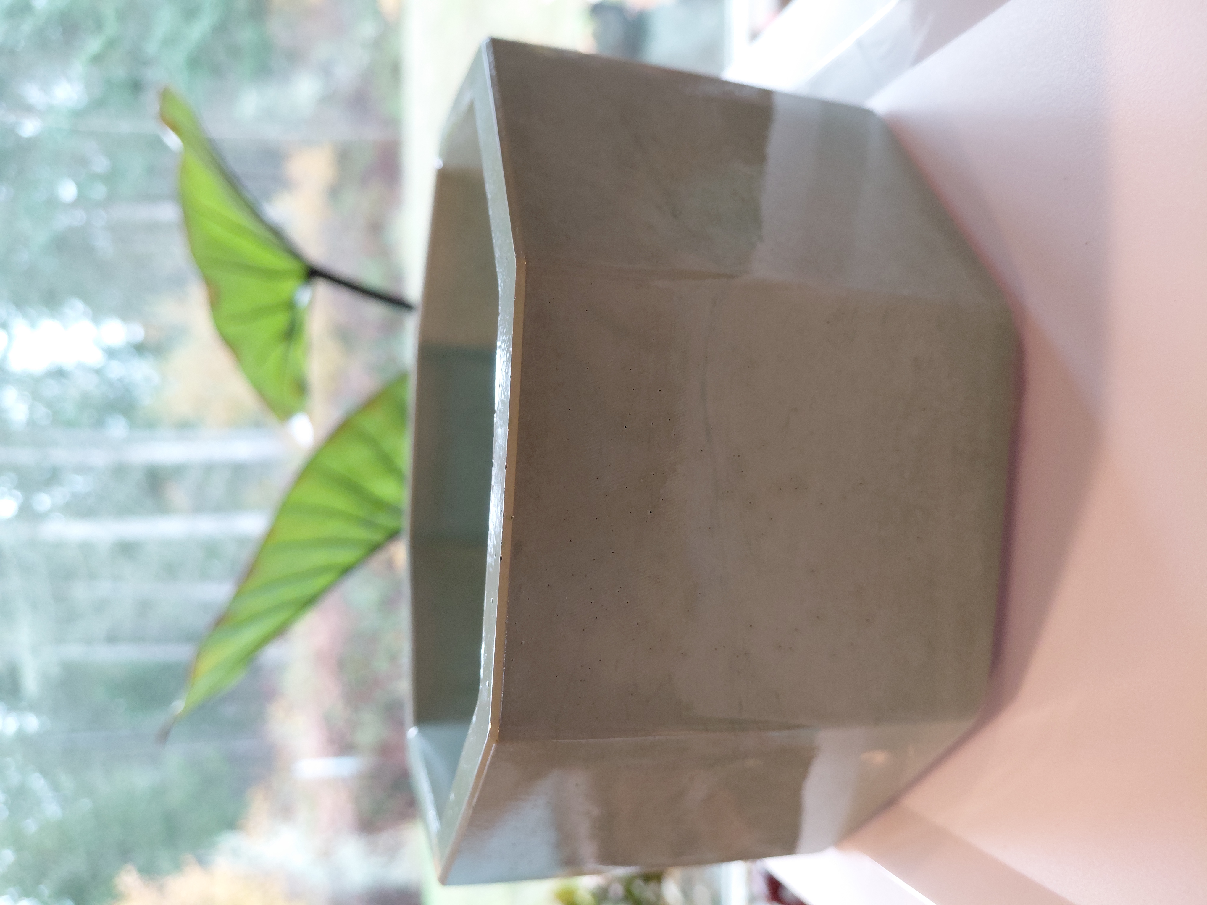 Glossy Jade Concrete Octagonal Pot/Bonsai Pot