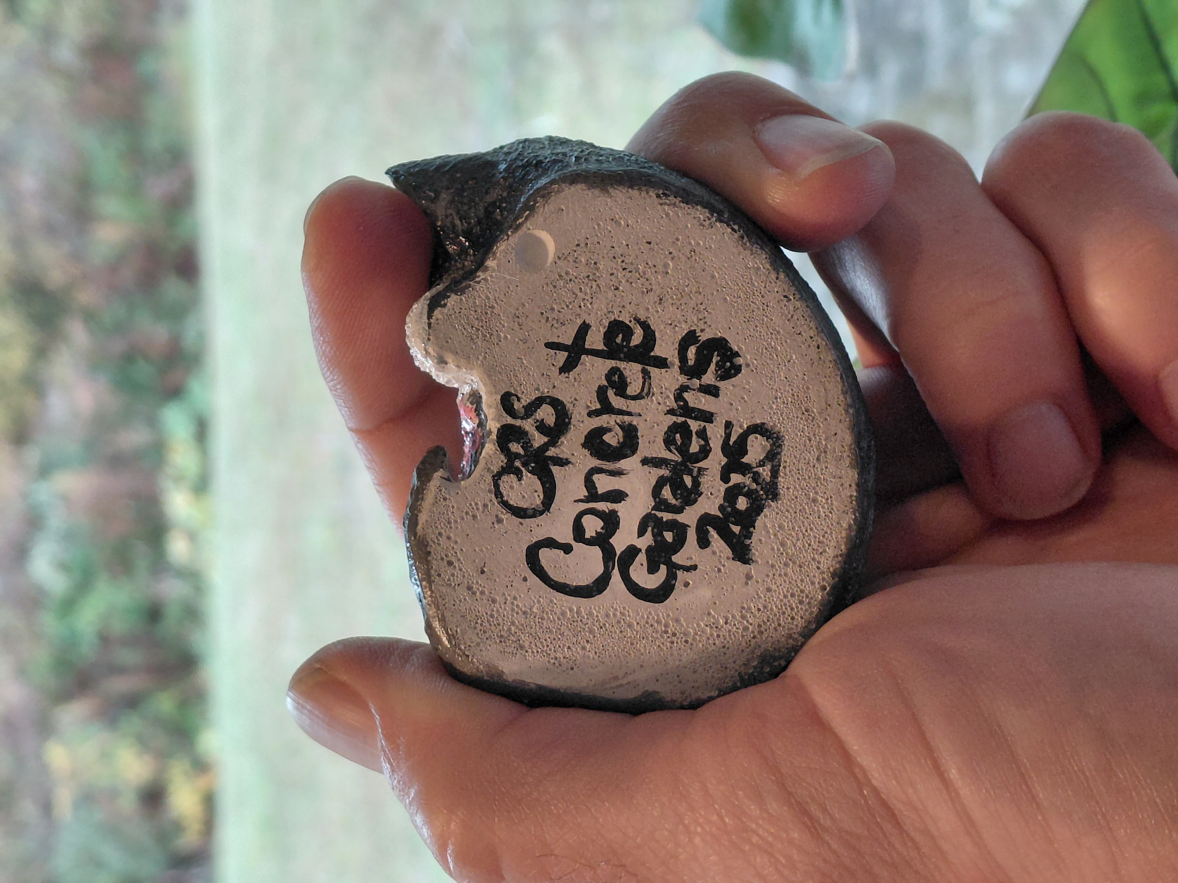 Hand Painted Concrete Kitten