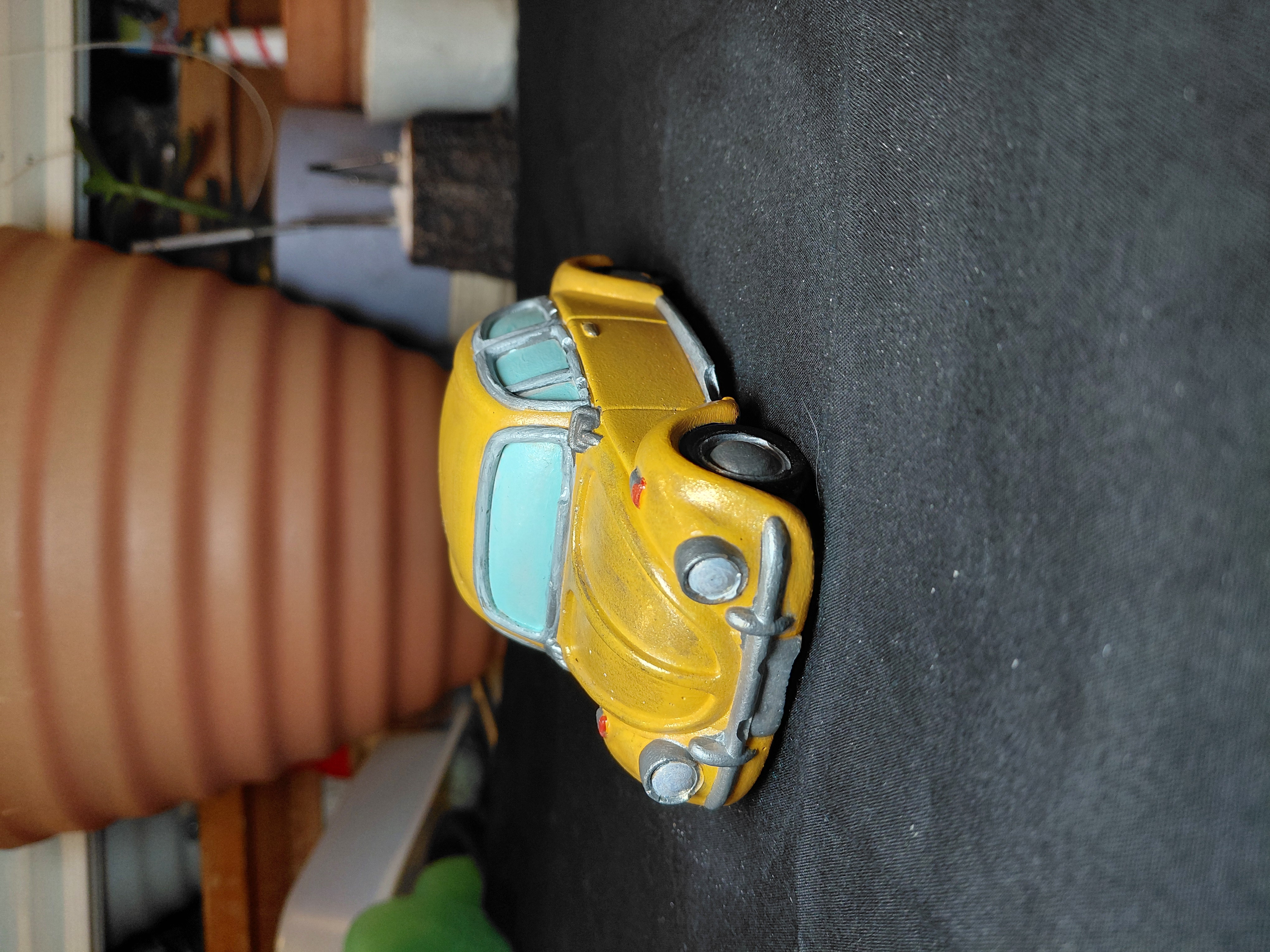 Vintage Car Hand Painted Concrete