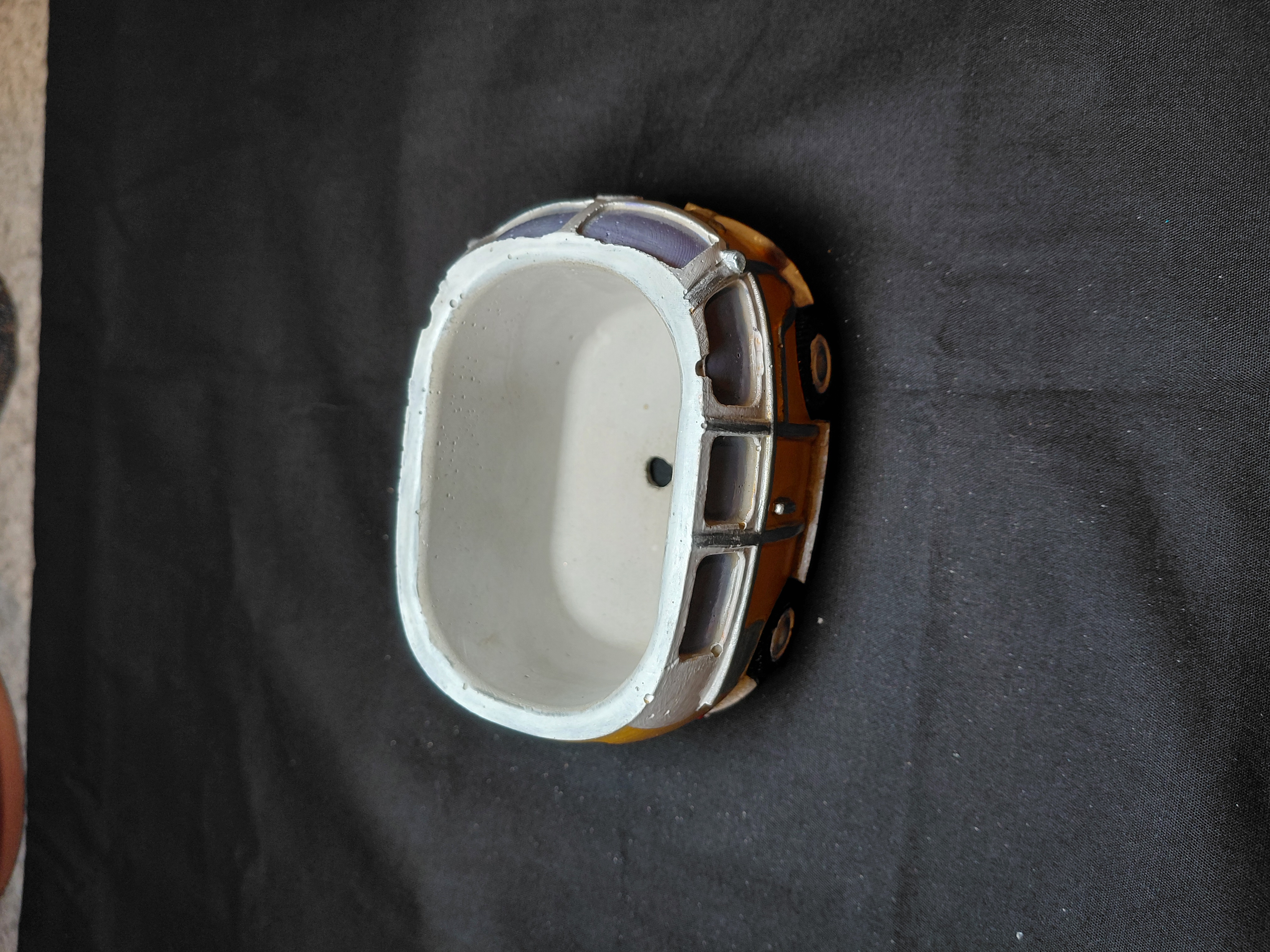 Retro Van Pot/Container Hand Painted Concrete