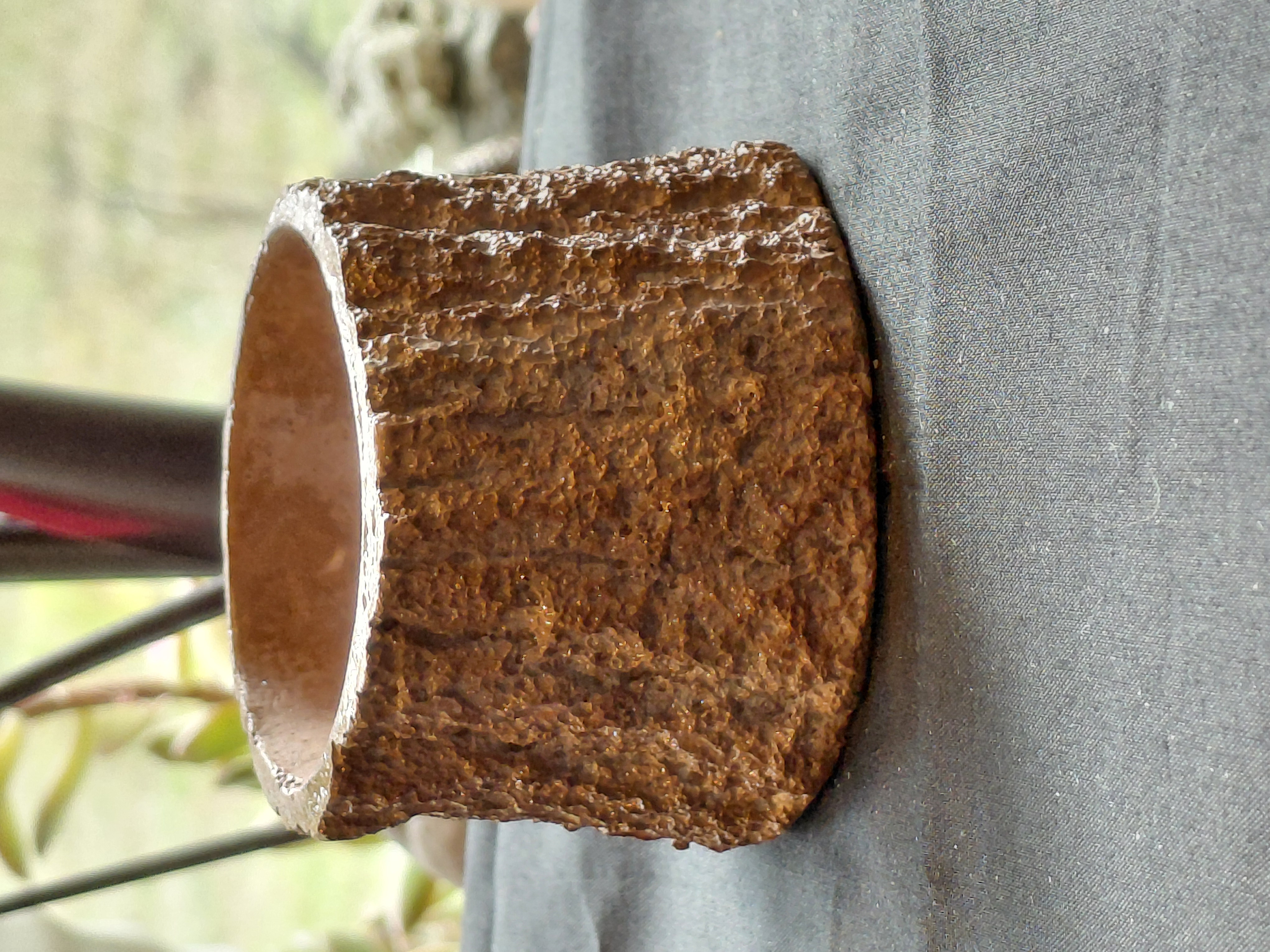 Brown Concrete Tree Trunk Pot 