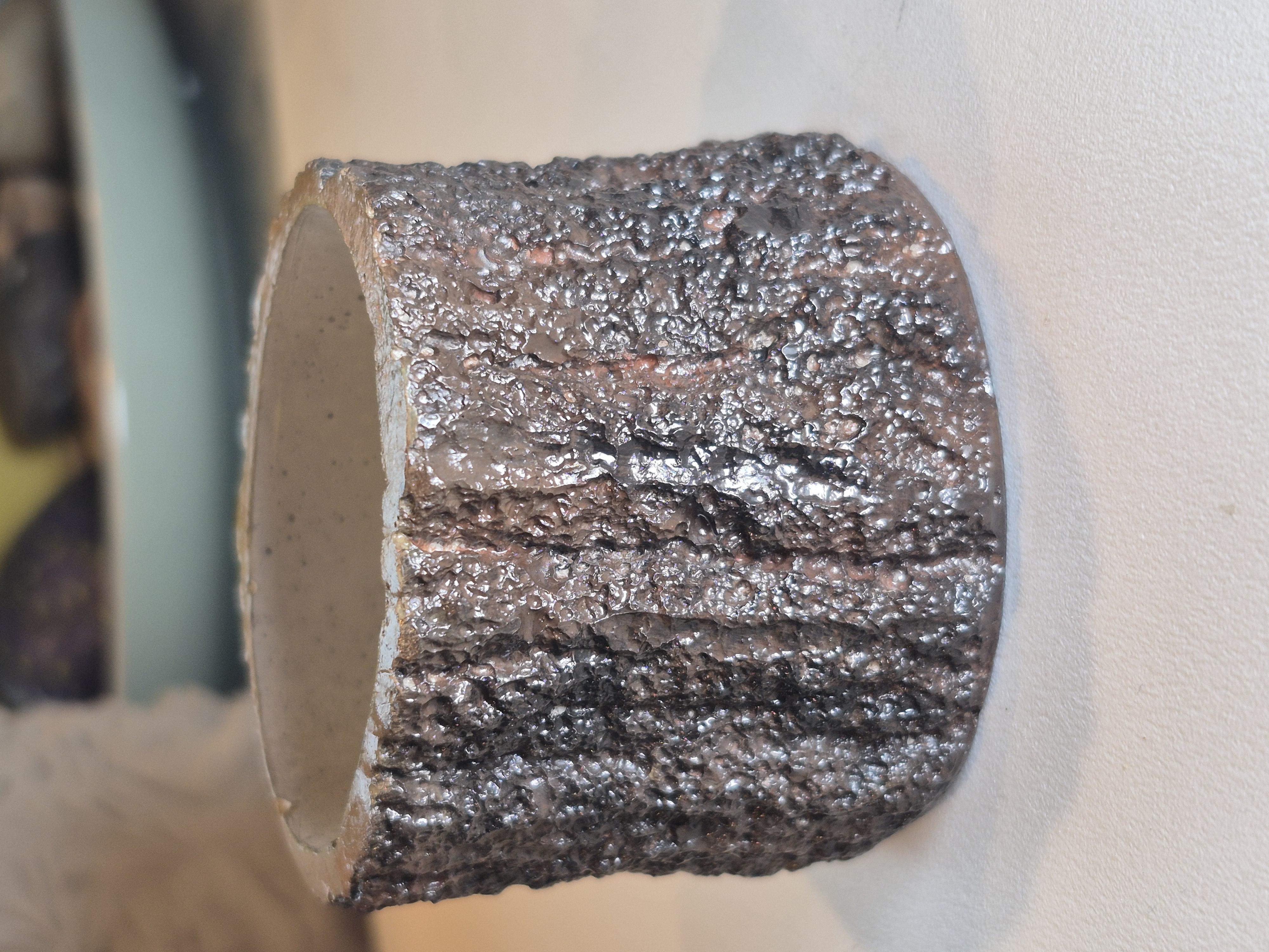 Small Concrete Tree Trunk Pot/Container