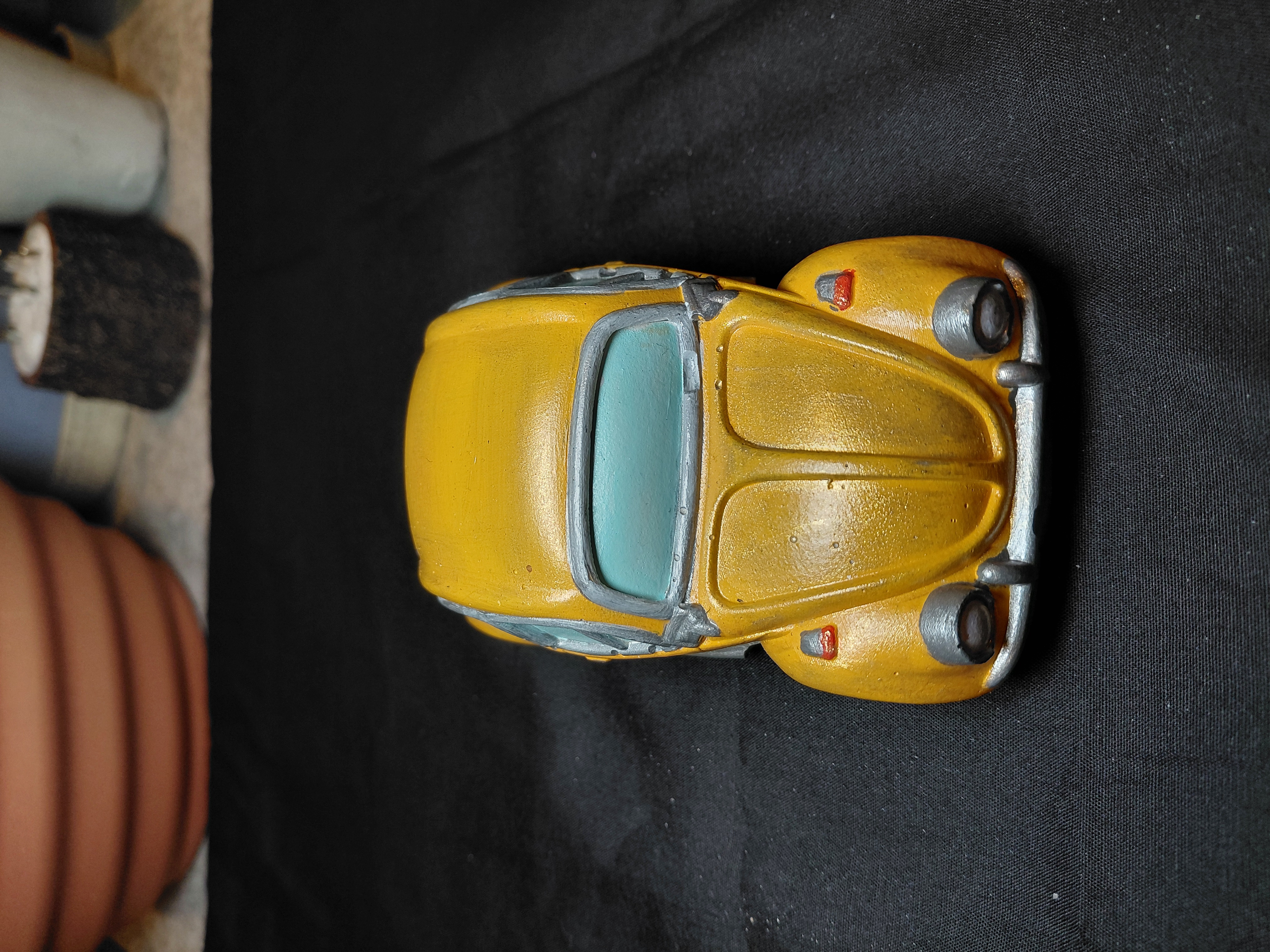 Vintage Car Hand Painted Concrete